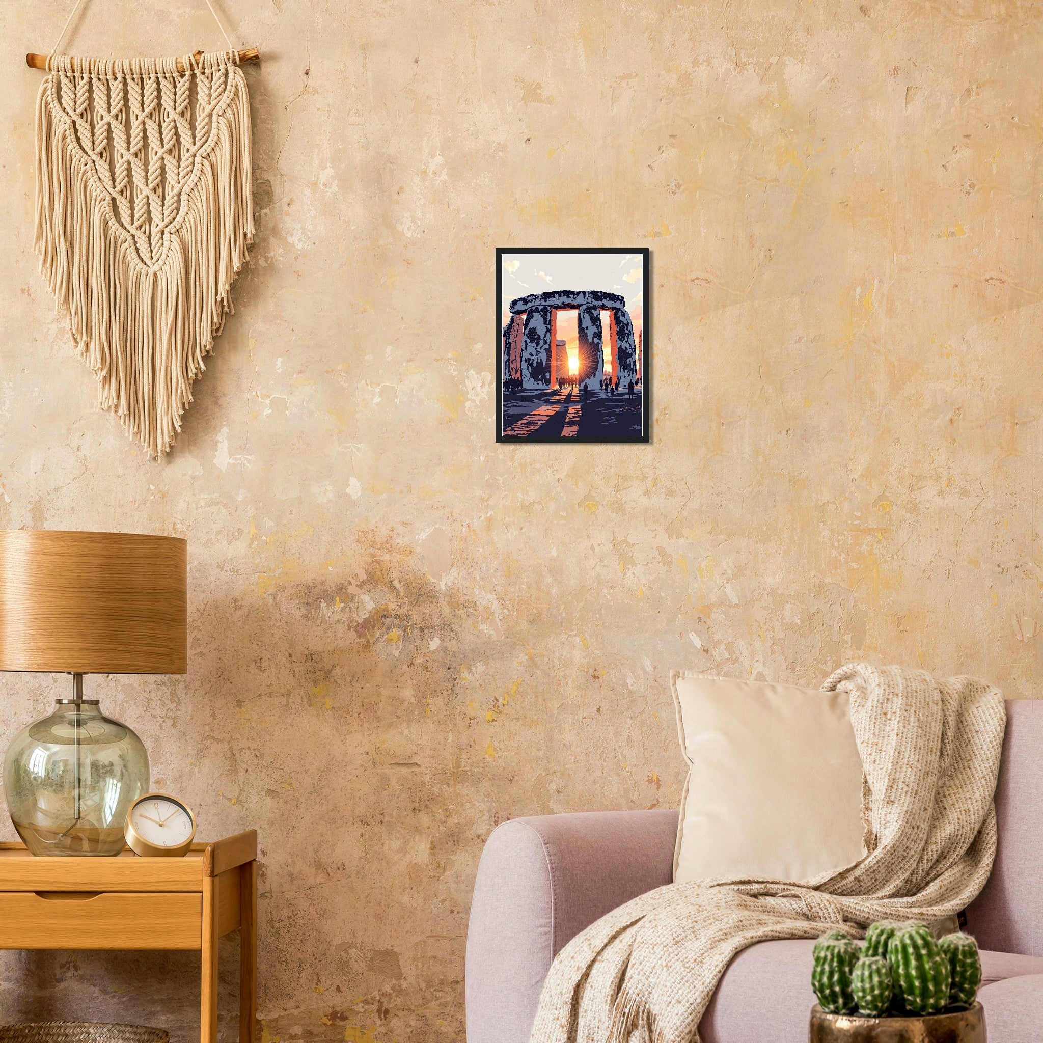 Stonehenge Winter Solstice Dawn Framed Print Wall Art Ready to Hang UK UK Gift Framed Art Print — detail view | Wild Thread Co