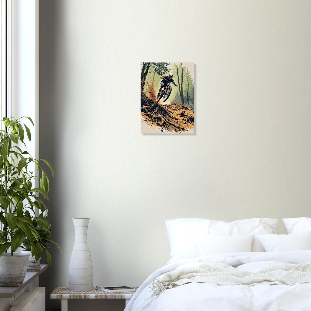 Mountain Bike Trail Descent MTB Gift Art Print Art Print — detail view | Wild Thread Co