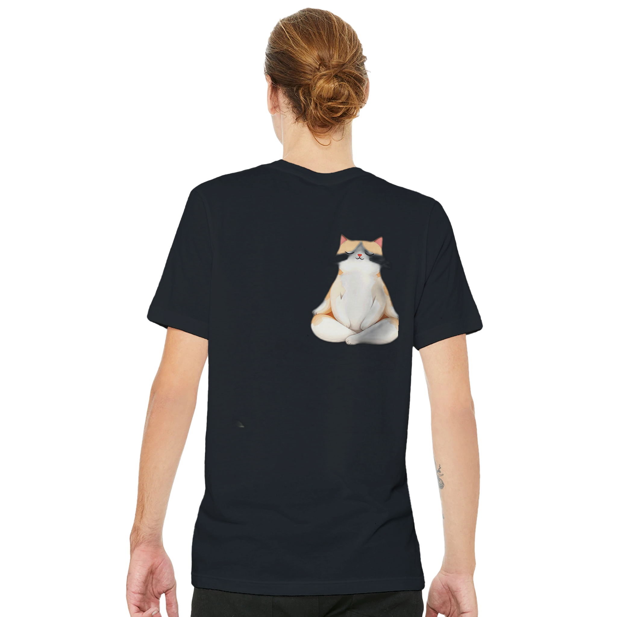 Cat Zen Garden T-Shirt — detail view | Wild Thread Co