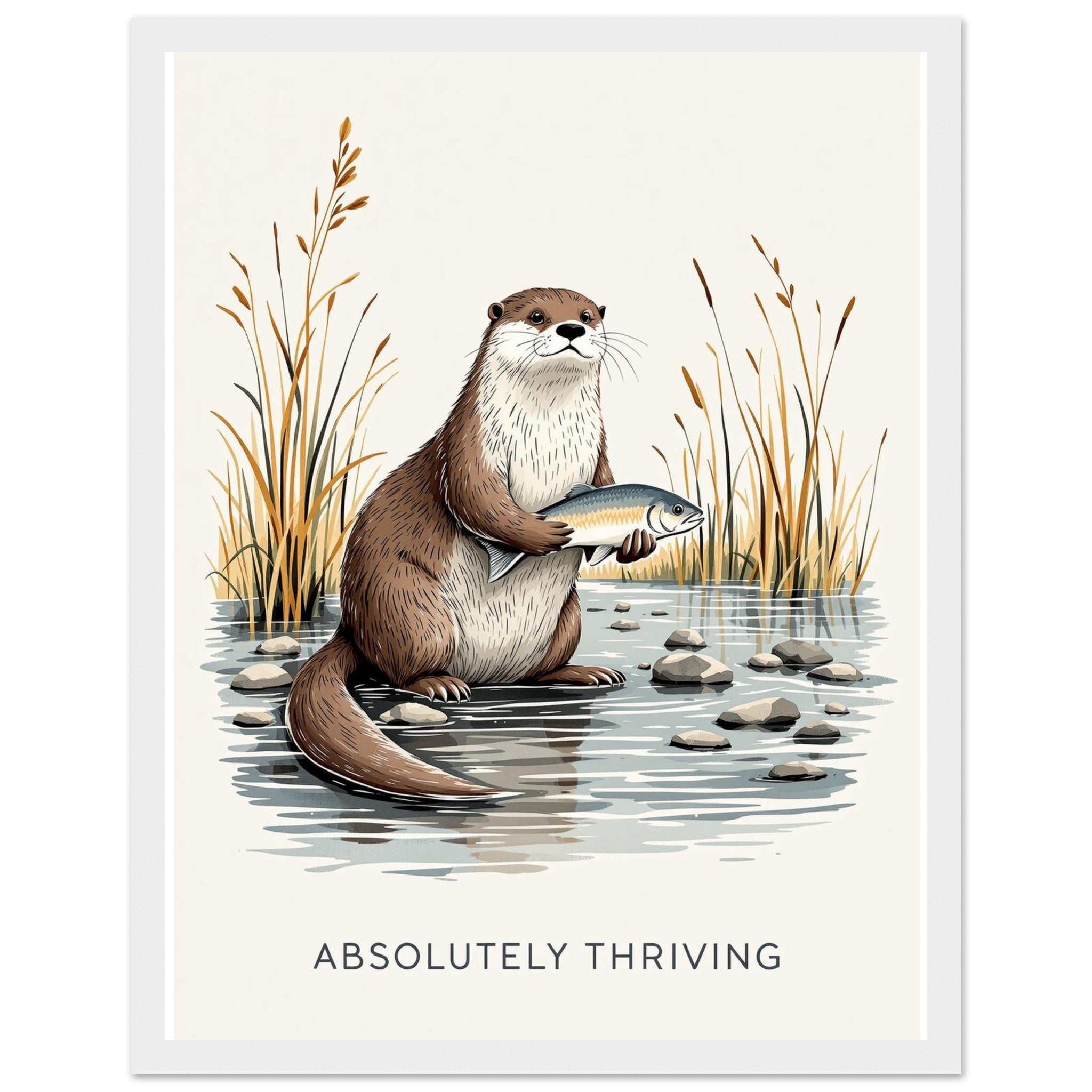 Otter River Framed Print — Framed Art Print | Wild Thread Co