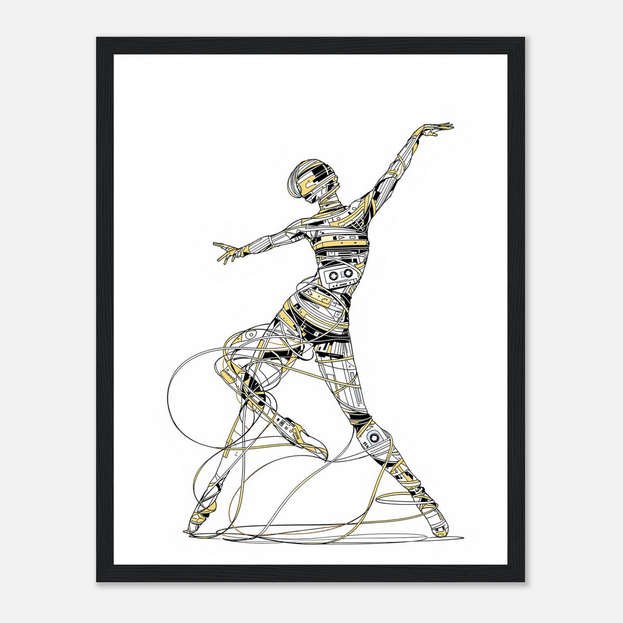 Cassette Tape Dancer Framed Print — Framed Art Print | Wild Thread Co