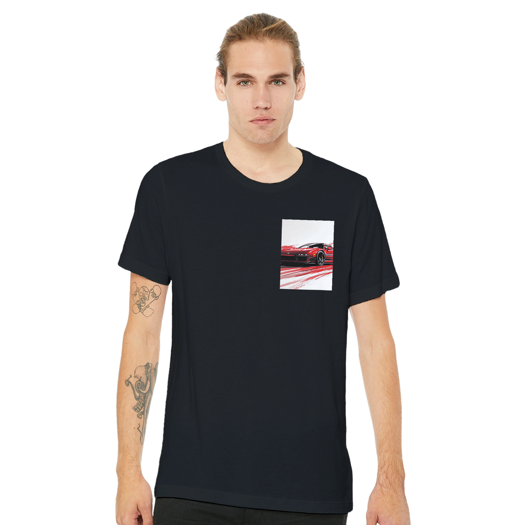 Honda Nsx Senna Jdm Red Minimal T-Shirt — detail view | Wild Thread Co