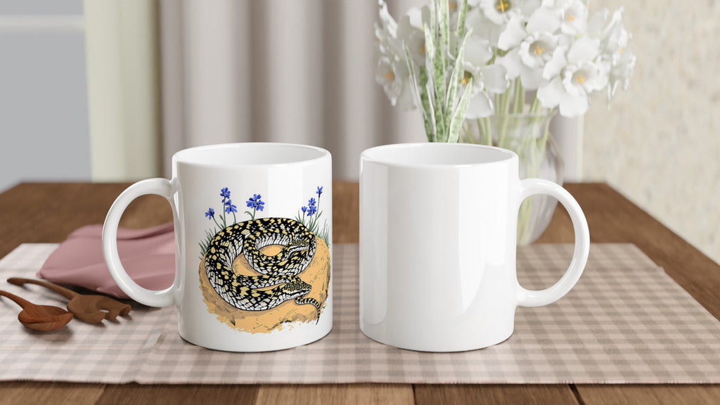 Adder Basking Rock Mug — detail view | Wild Thread Co
