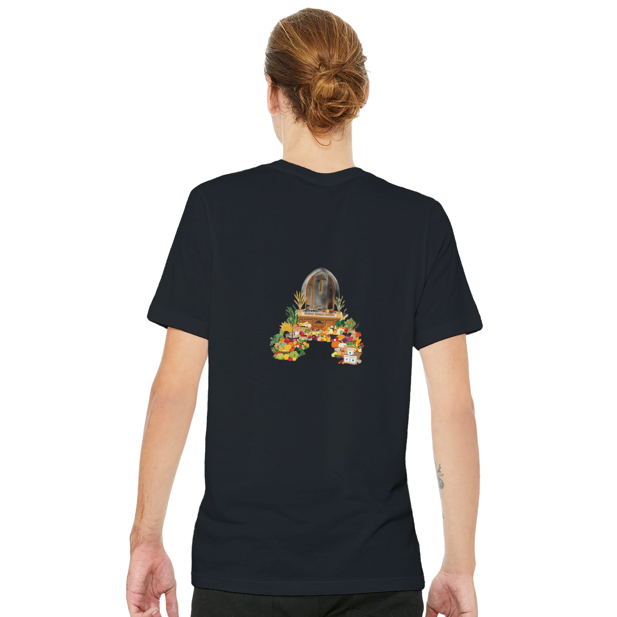 Harvest Festival Church Abundance T-Shirt — detail view | Wild Thread Co