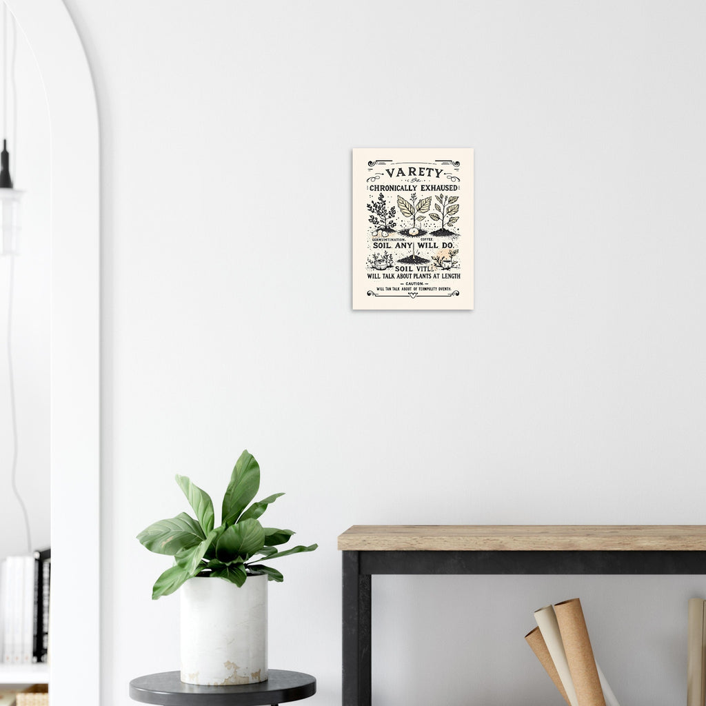 Chronically Exhausted Gardener Gift Art Print Art Print — detail view | Wild Thread Co