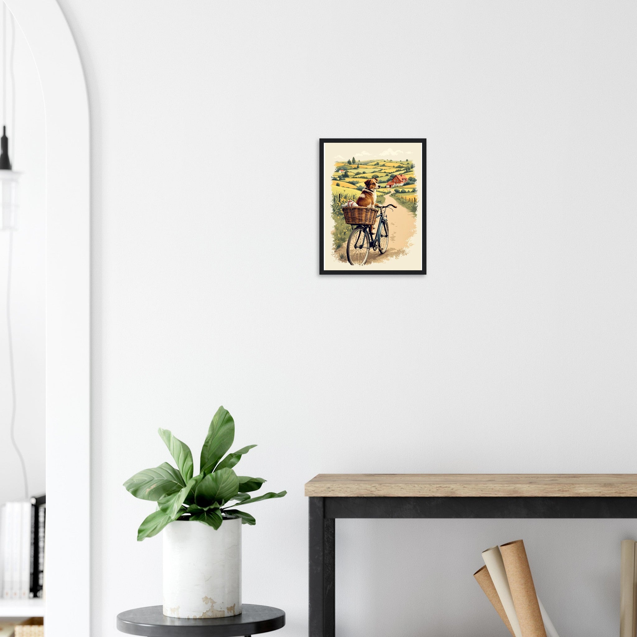 Dog And Bicycle Framed Print — Framed Art Print | Wild Thread Co
