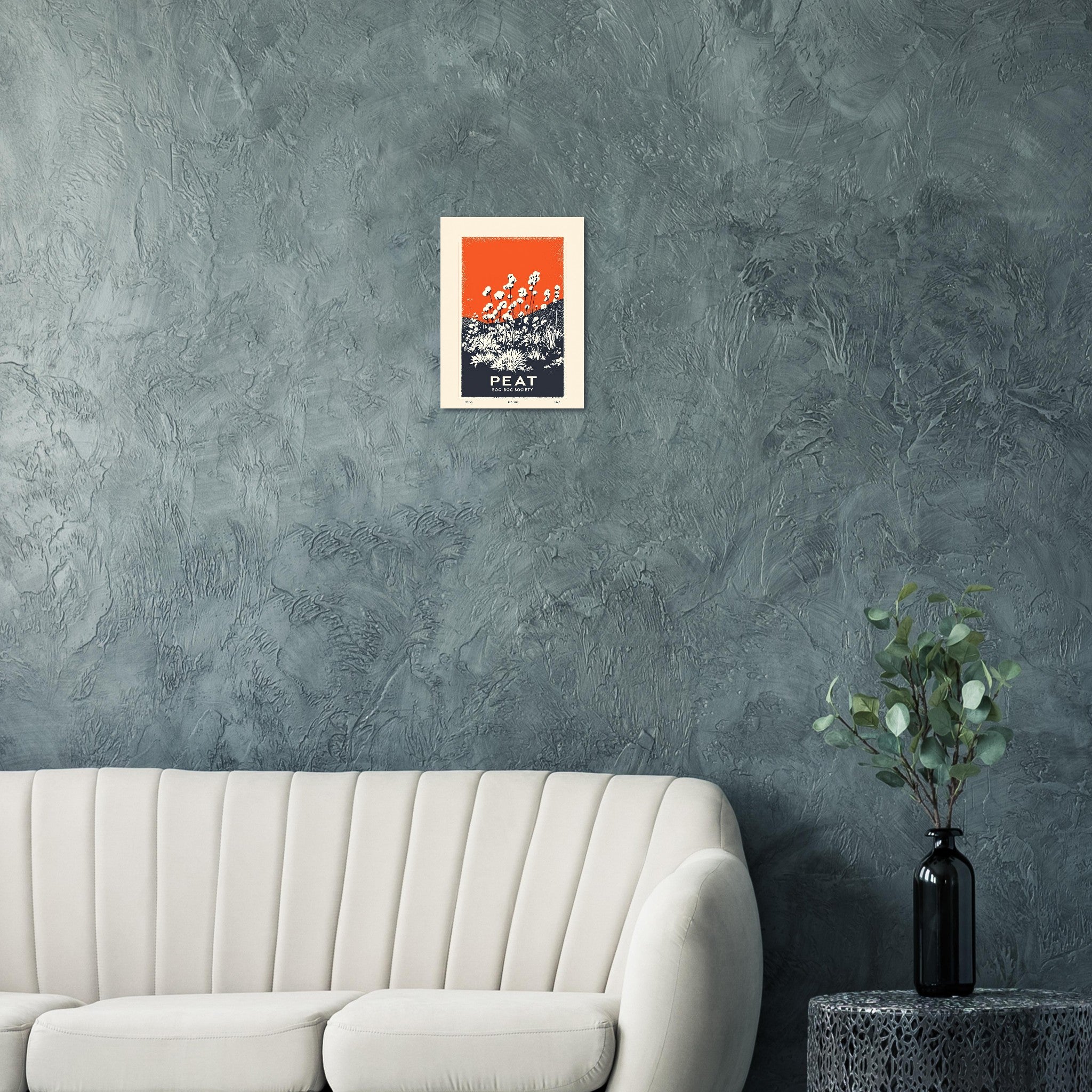 Peat Bog Vintage Travel Poster Art Print — detail view | Wild Thread Co