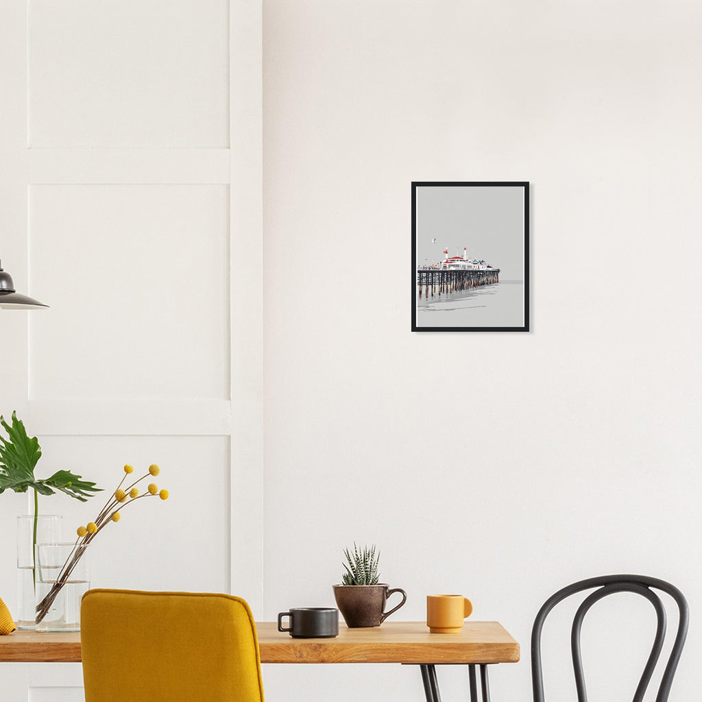 Victorian Seaside Pier Resilience Framed Art Print — detail view | Wild Thread Co