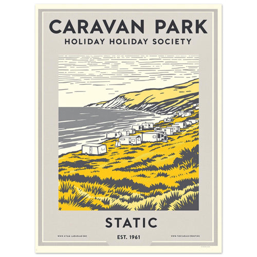 Caravan Park Vintage Travel Poster — Art Print | Wild Thread Co