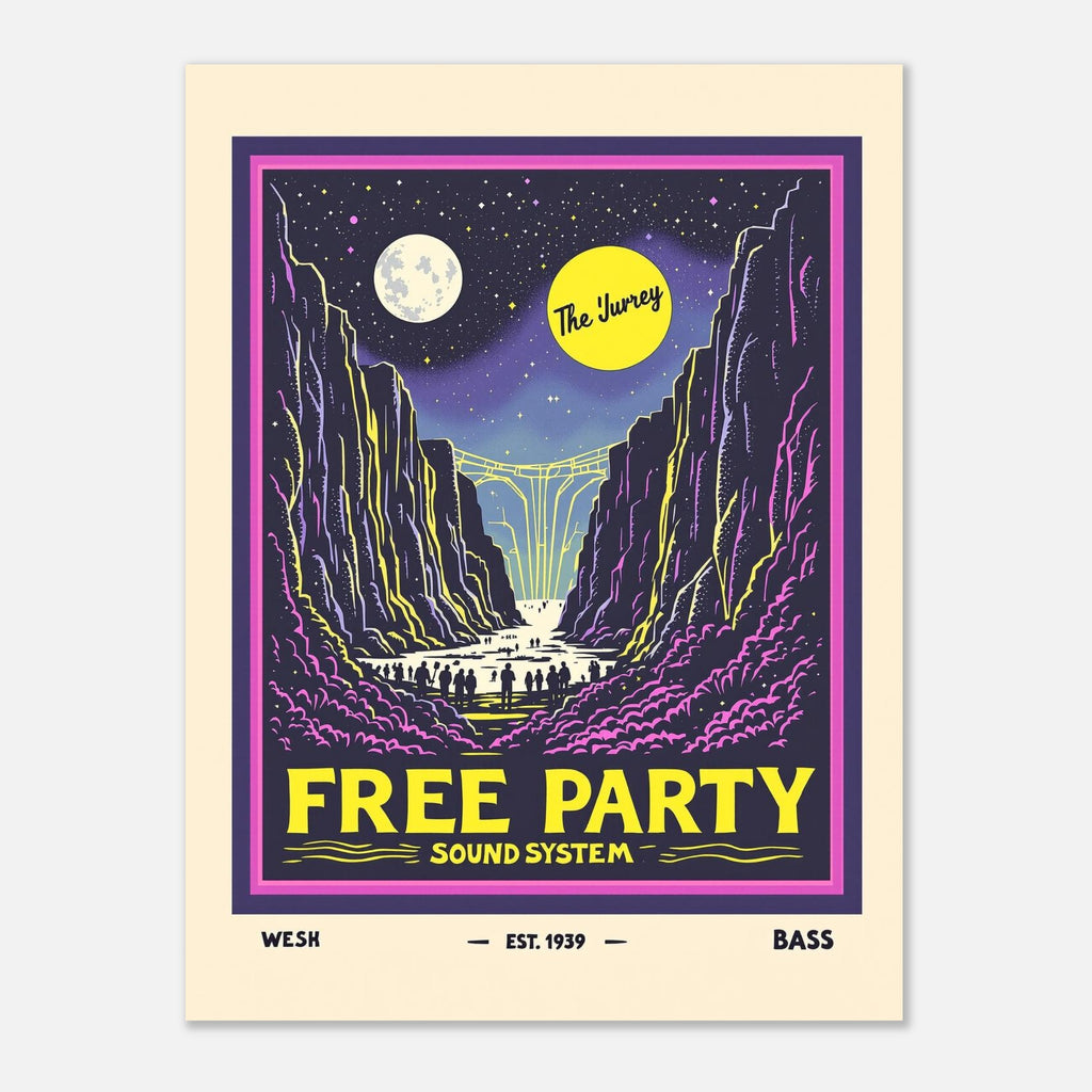 Free Party Vintage Travel Poster — Art Print | Wild Thread Co