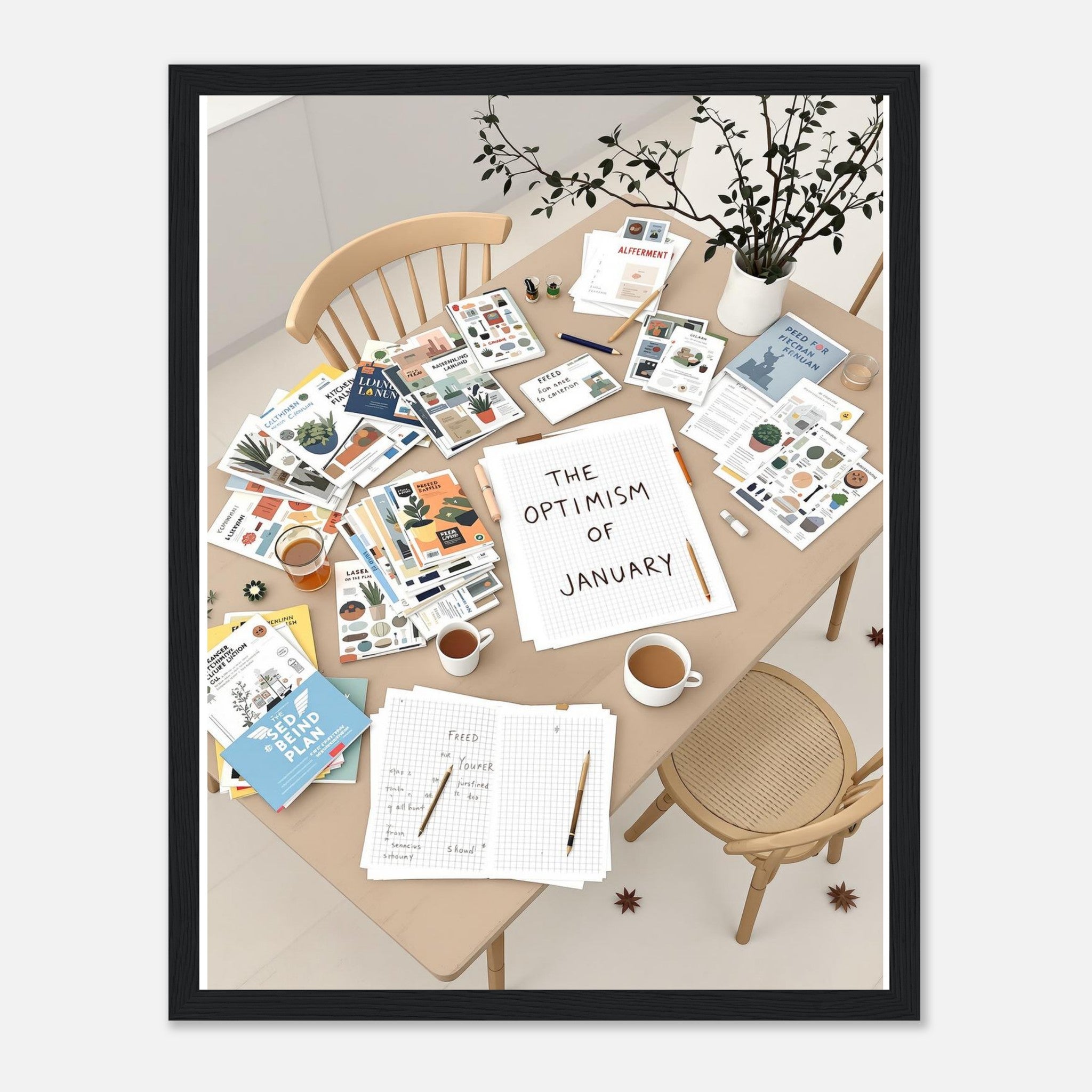 Allotment Winter Seed Catalogue Planning Print Material — detail view | Wild Thread Co