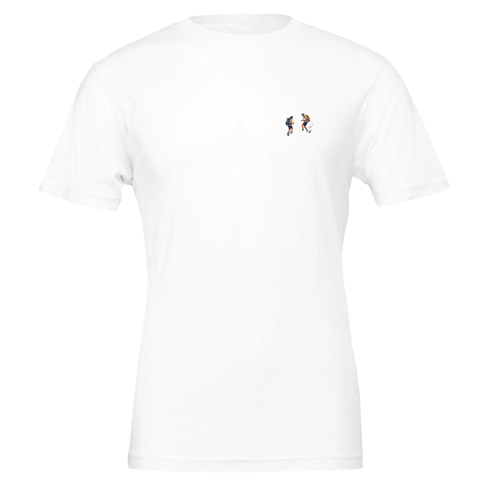 Mountain Marathon Rain Map Check T-Shirt — detail view | Wild Thread Co
