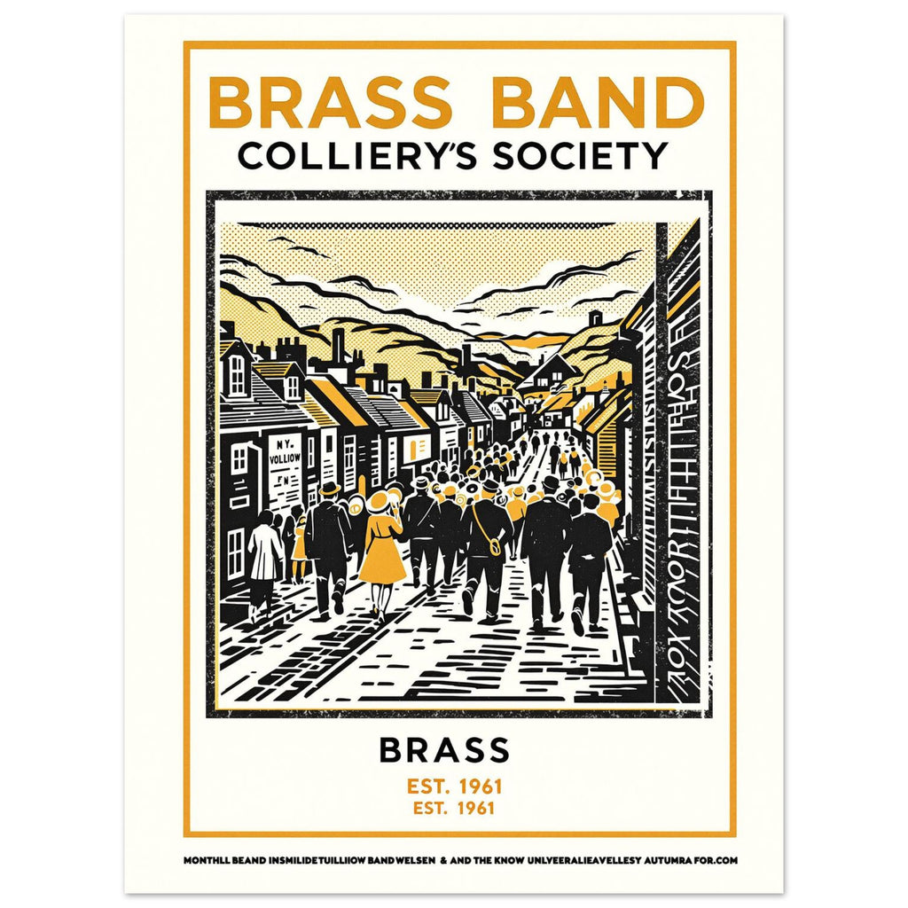 Brass Band Vintage Travel Poster — Art Print | Wild Thread Co