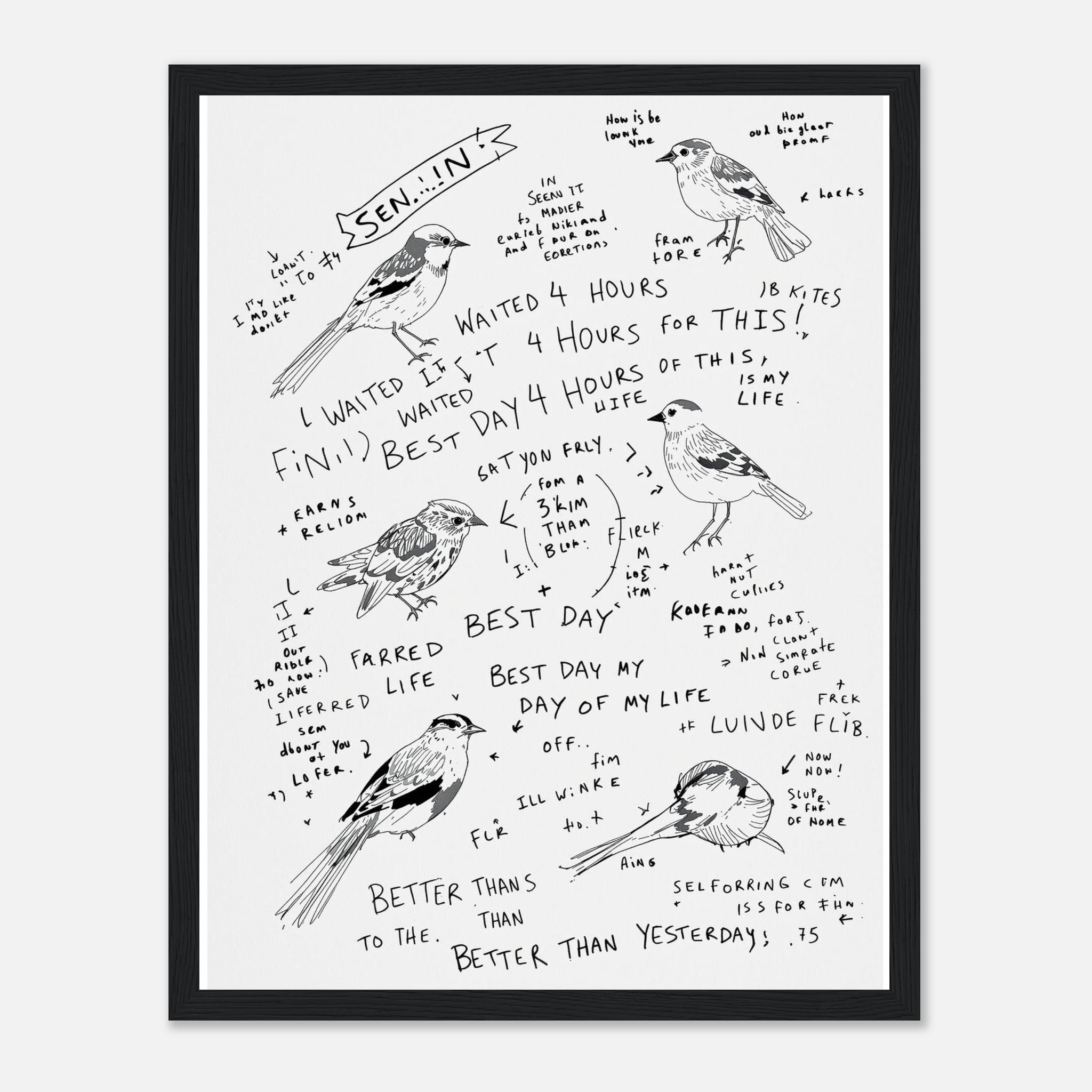 Birdwatcher Field Notebook Framed Print — Framed Art Print | Wild Thread Co