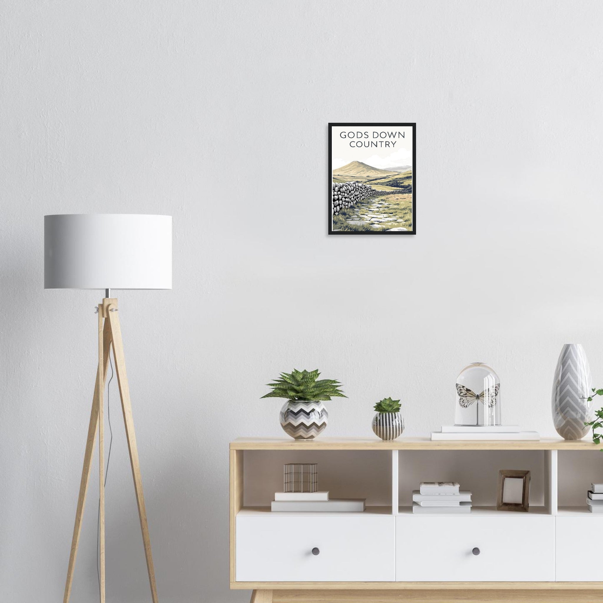 Yorkshire Dales Gods Own Country Framed Art Print — detail view | Wild Thread Co