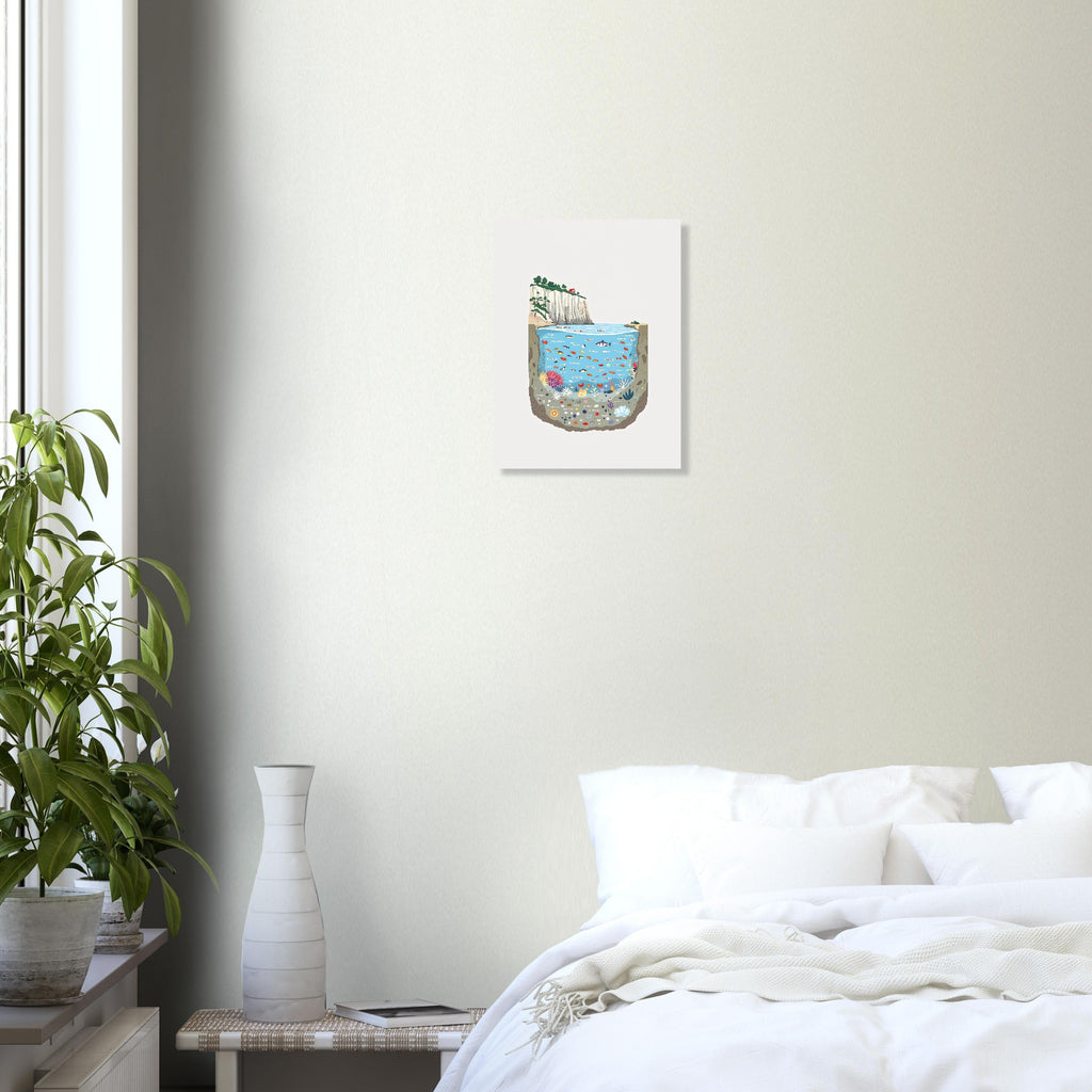 Rock Pool Tidal Cross-Section A1 Art Print Art Print — detail view | Wild Thread Co