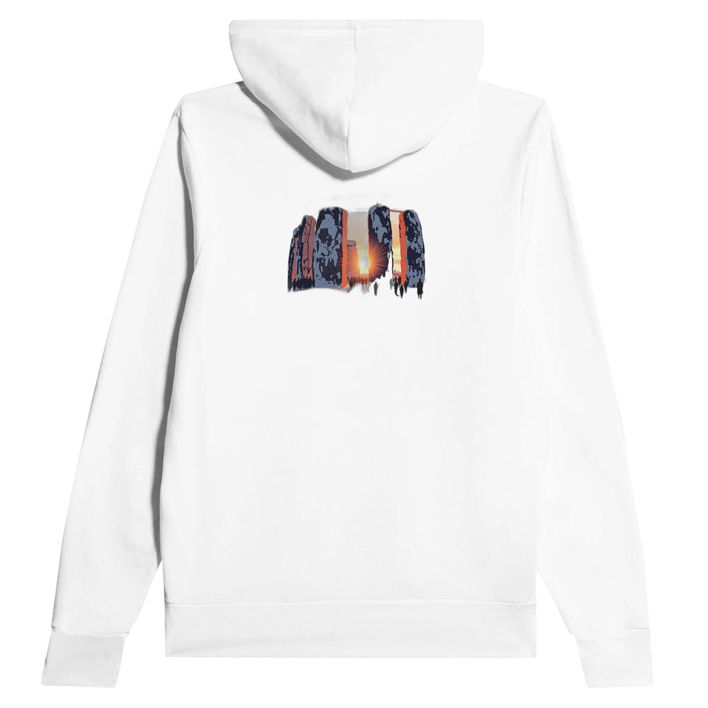 Stonehenge Winter Solstice Dawn Hoodie — detail view | Wild Thread Co