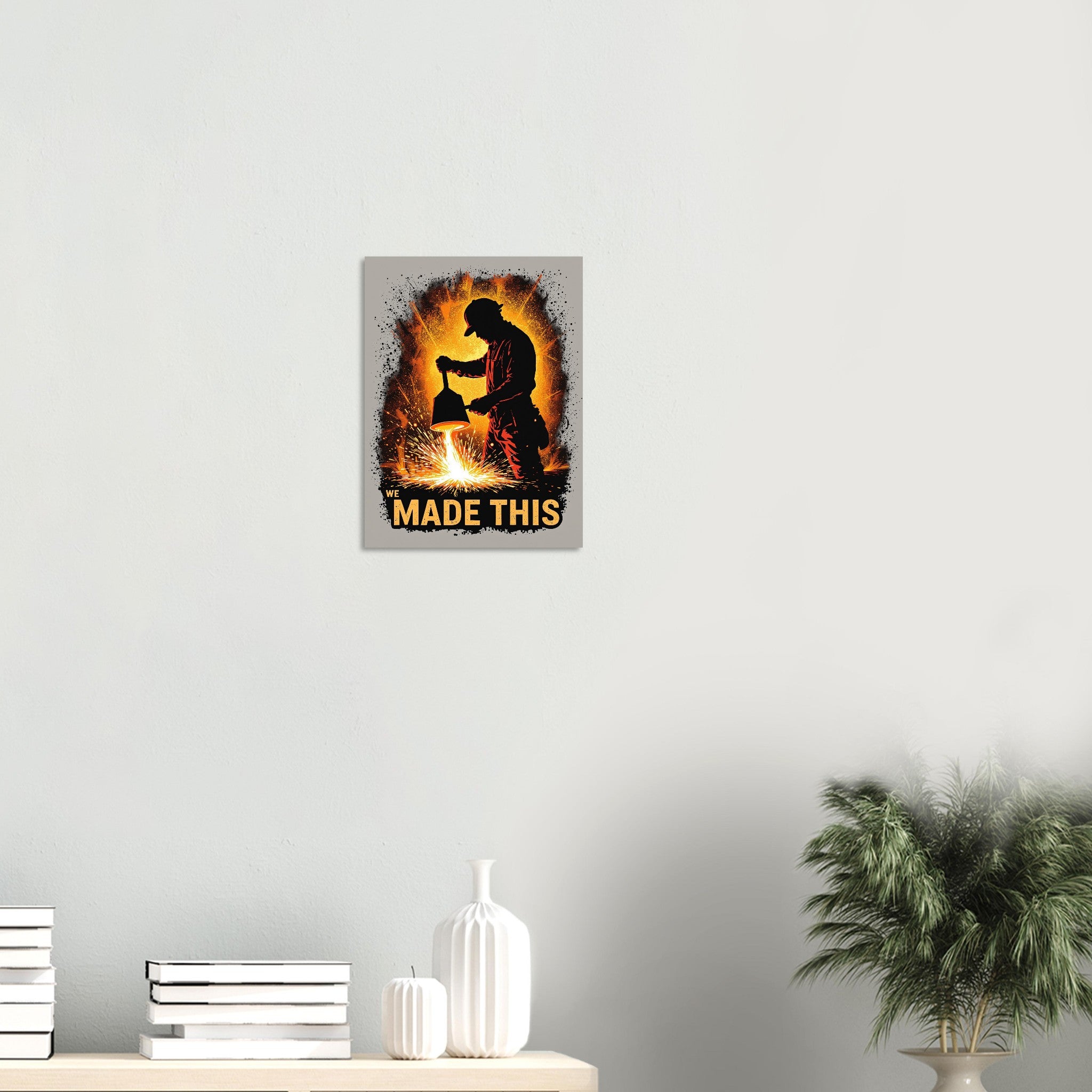 Steelworker Furnace Heritage A1 Art Print Art Print — detail view | Wild Thread Co