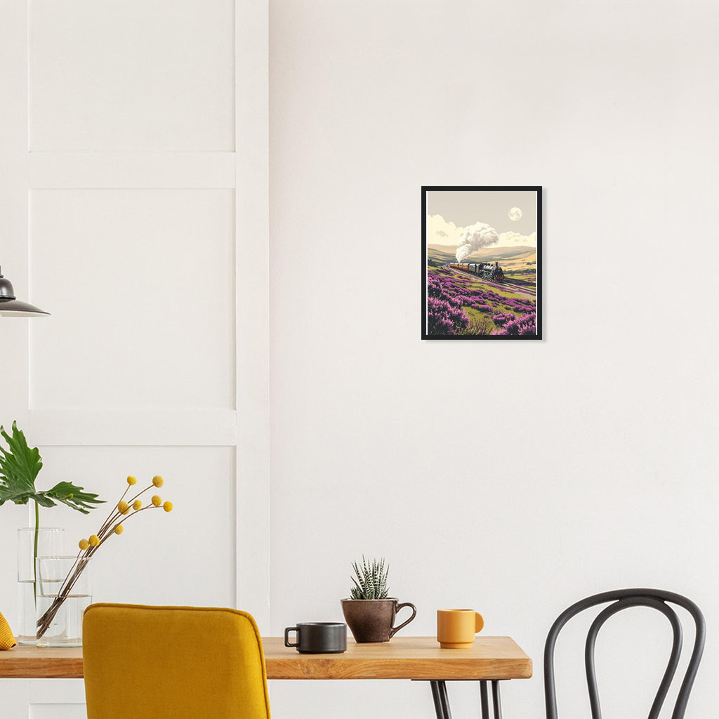 North Yorkshire Moors Steam Railway Framed Art Print — detail view | Wild Thread Co