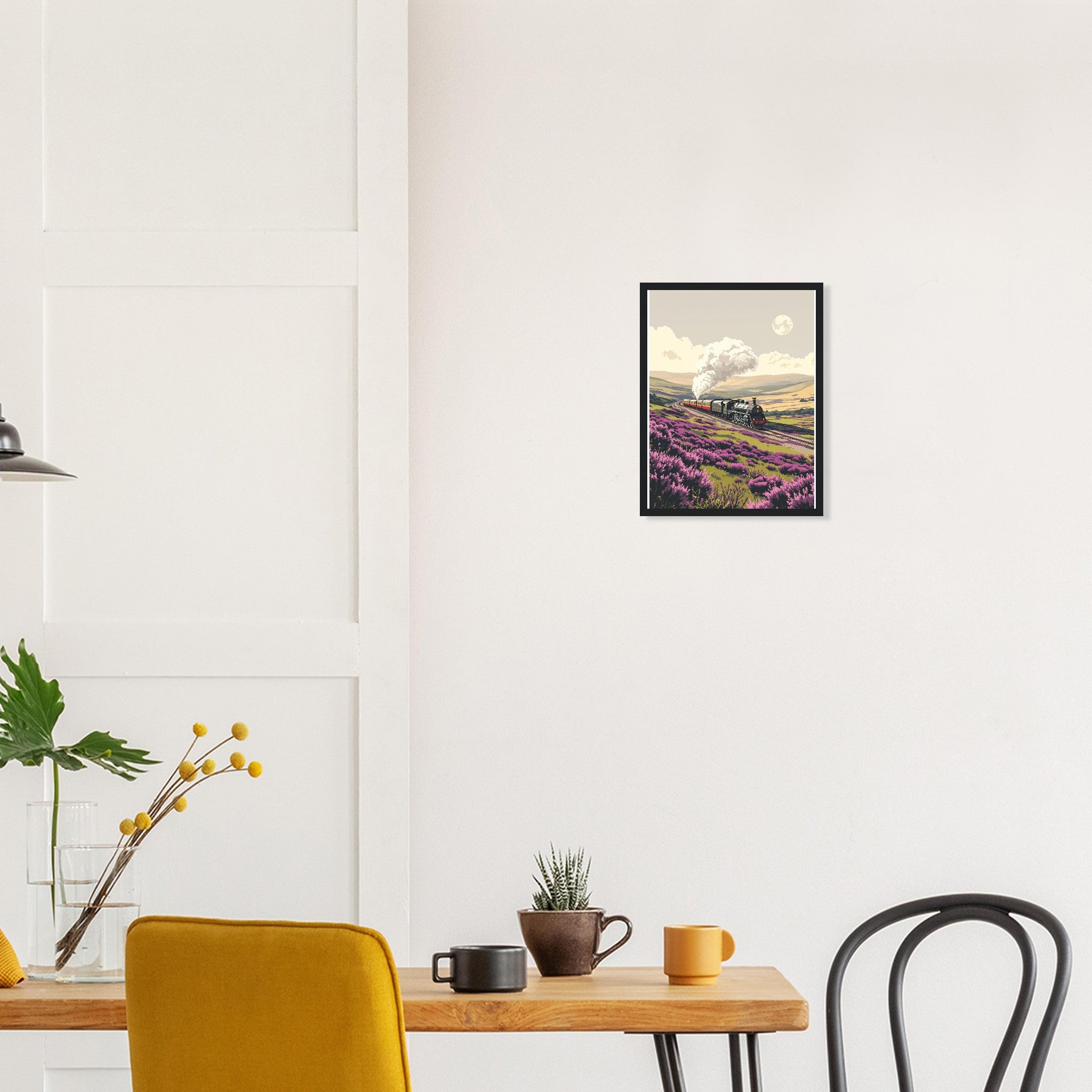 North Yorkshire Moors Steam Railway Framed Art Print — detail view | Wild Thread Co