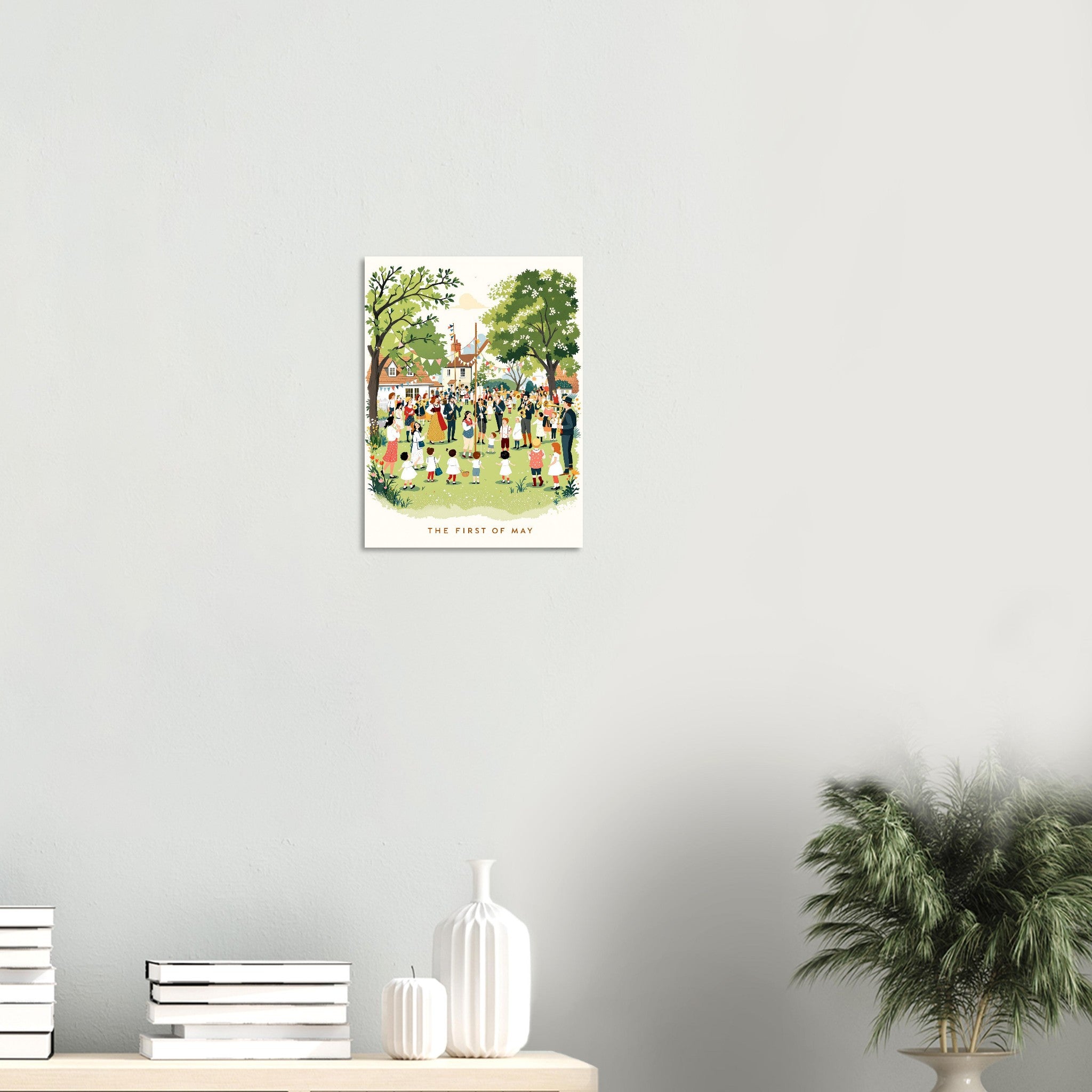 May Day Maypole Folk Tradition Art Print Art Print — detail view | Wild Thread Co