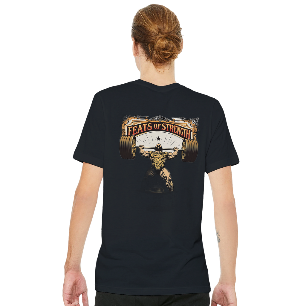 Retro Weightlifting Strongman T-Shirt — detail view | Wild Thread Co