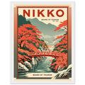 Nikko Vintage Travel Poster Framed Art Print — detail view | Wild Thread Co