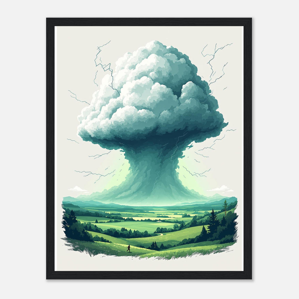 Summer Thunderstorm Valley Anvil Cloud Print Material — detail view | Wild Thread Co