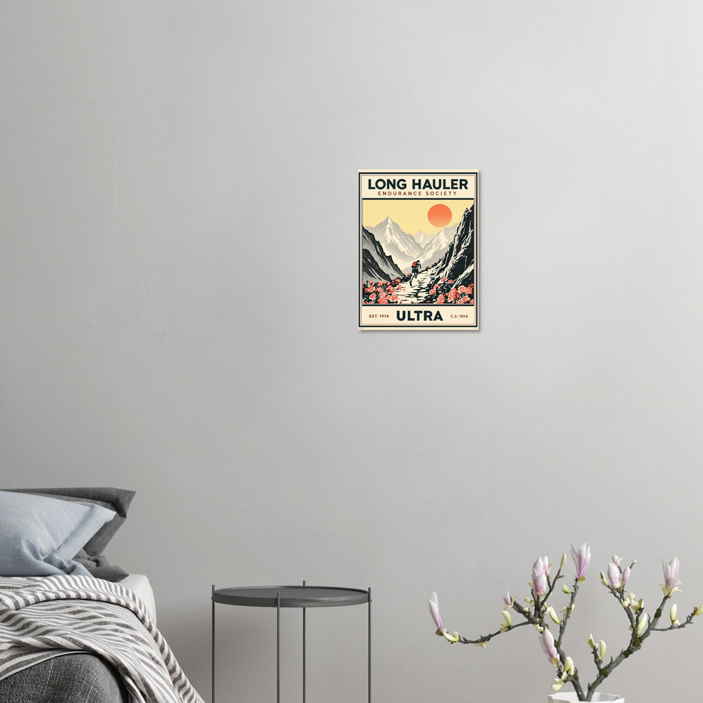 Long Hauler Vintage Travel Poster Art Print — detail view | Wild Thread Co