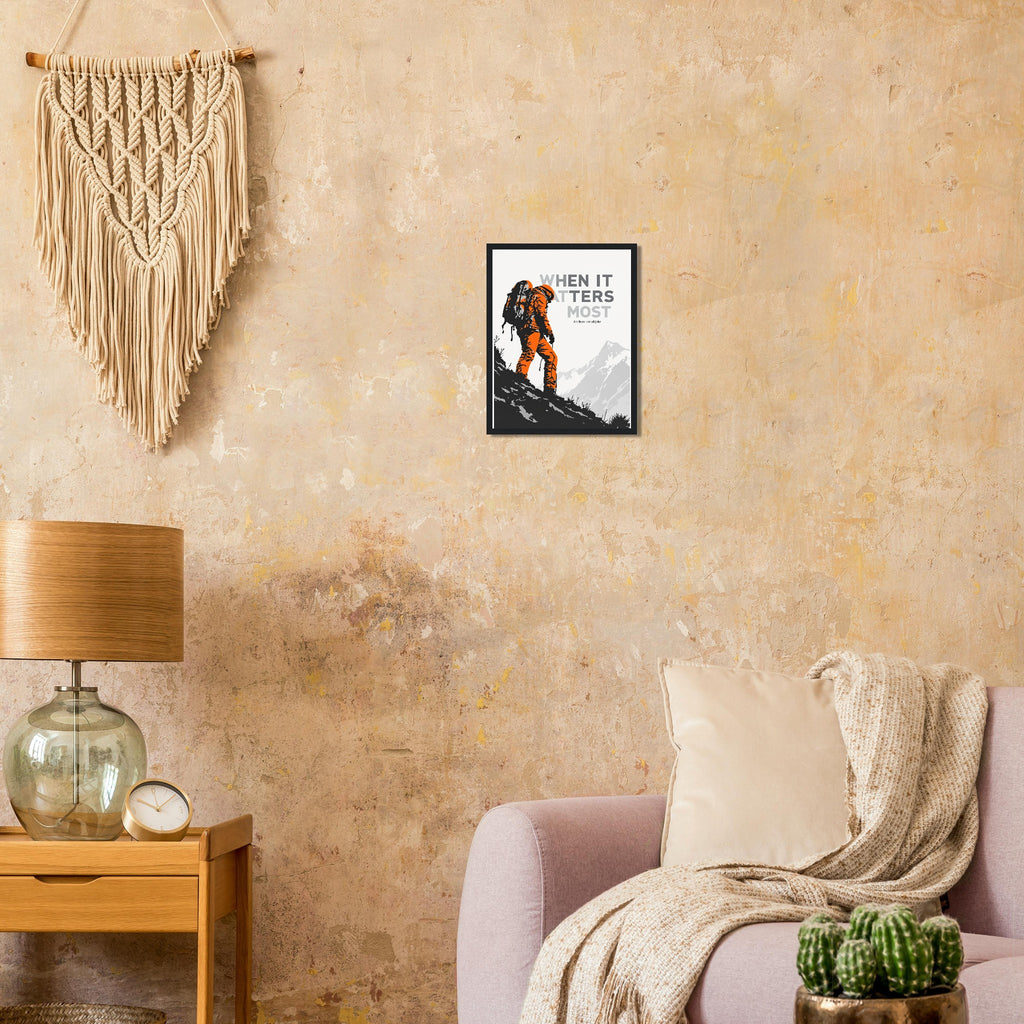 Mountain Rescue Framed Art Print — detail view | Wild Thread Co