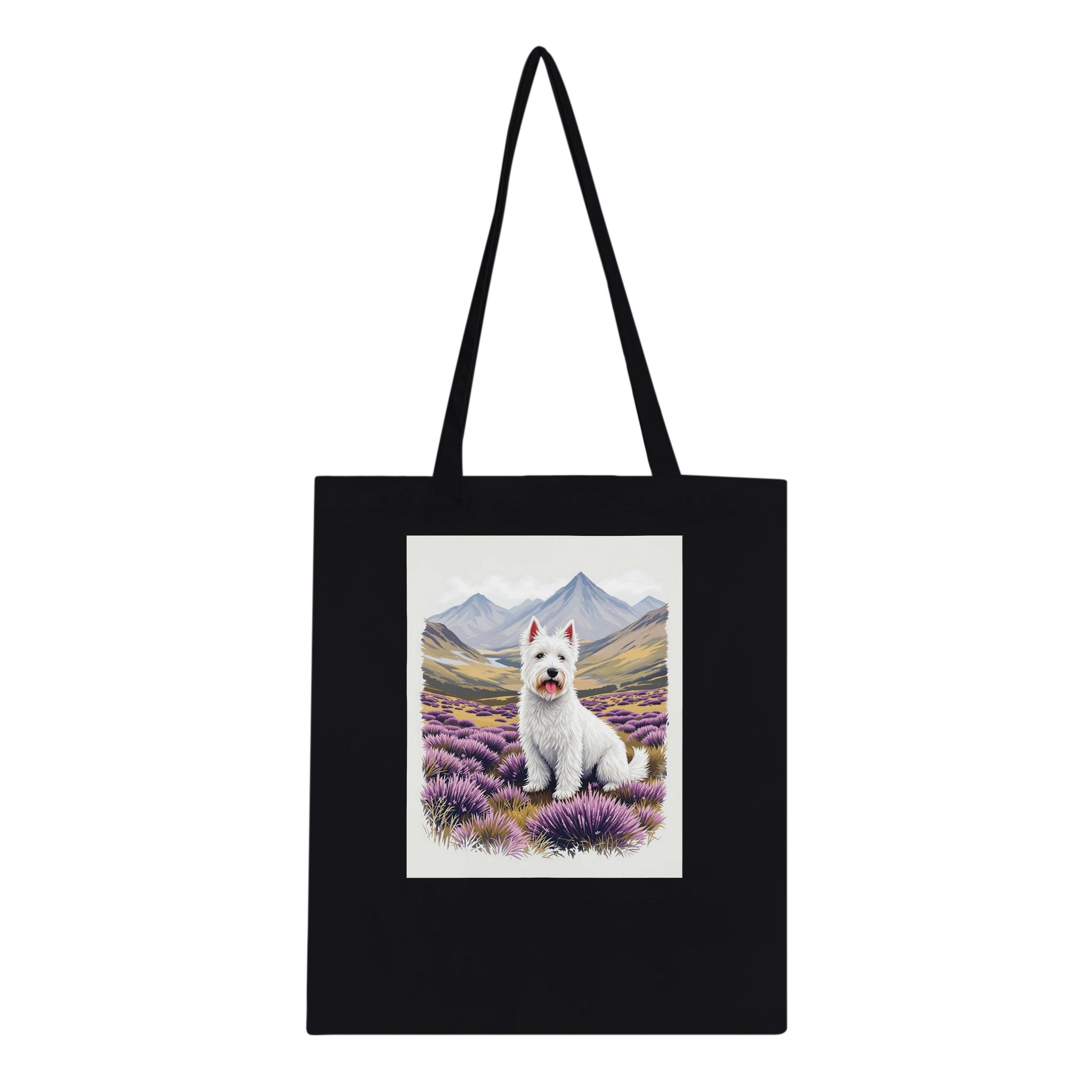 Westie Highland Tote Bag Cotton Shopper UK Tote Bag — detail view | Wild Thread Co