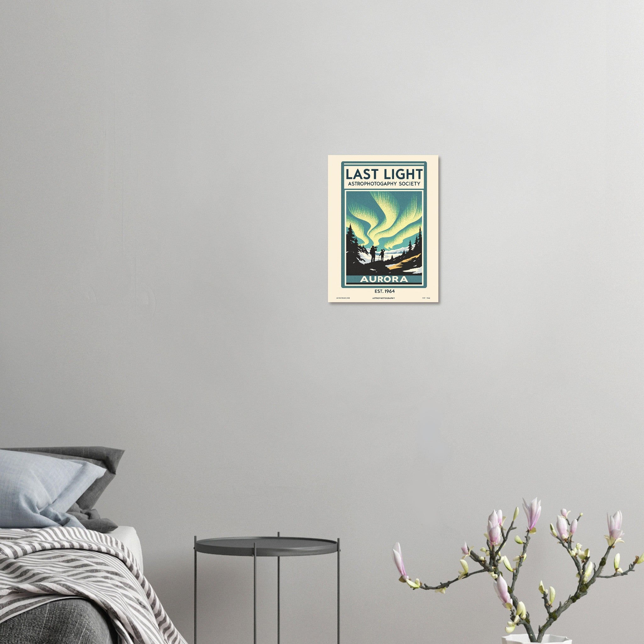 Last Light Vintage Travel Poster Art Print — detail view | Wild Thread Co