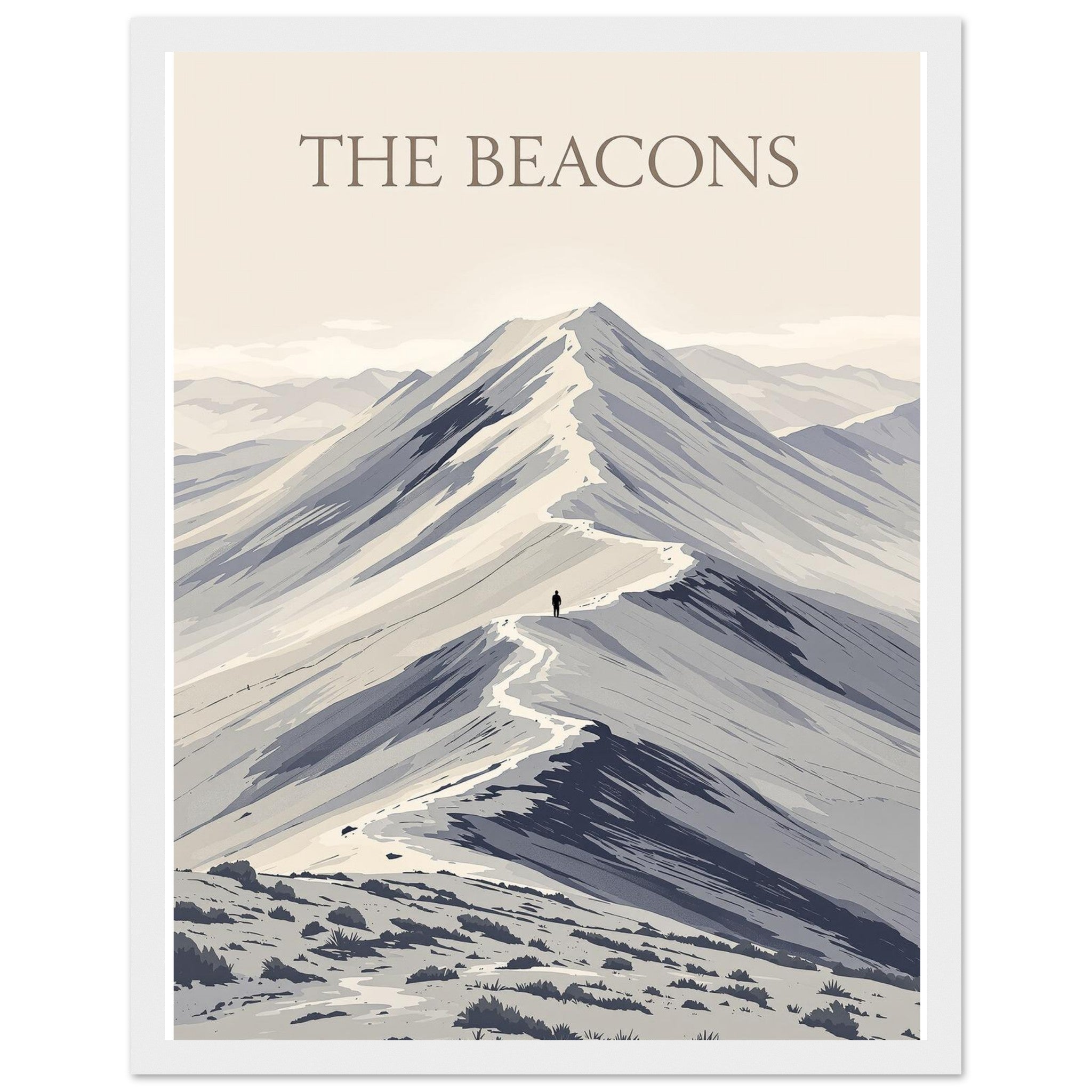Brecon Beacons Pen Y Fan Ridgeline Framed Print — Framed Art Print | Wild Thread Co