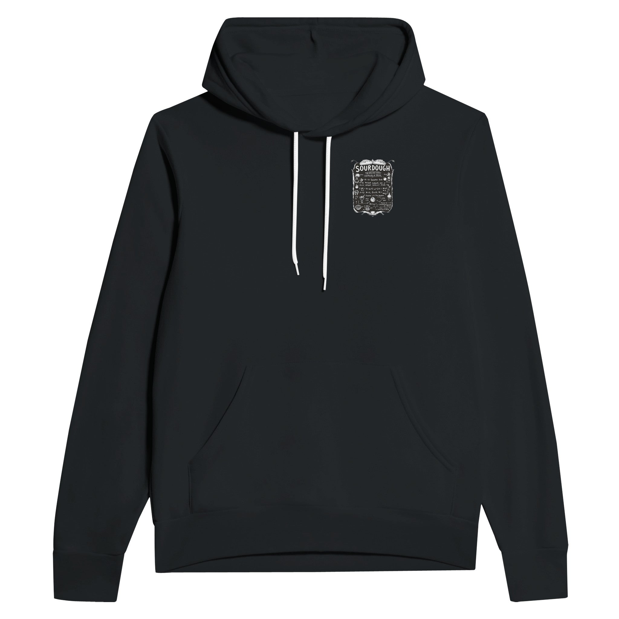 Baker Chemistry Blackboard Hoodie — detail view | Wild Thread Co