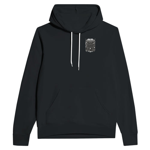 Baker Chemistry Blackboard Hoodie — detail view | Wild Thread Co