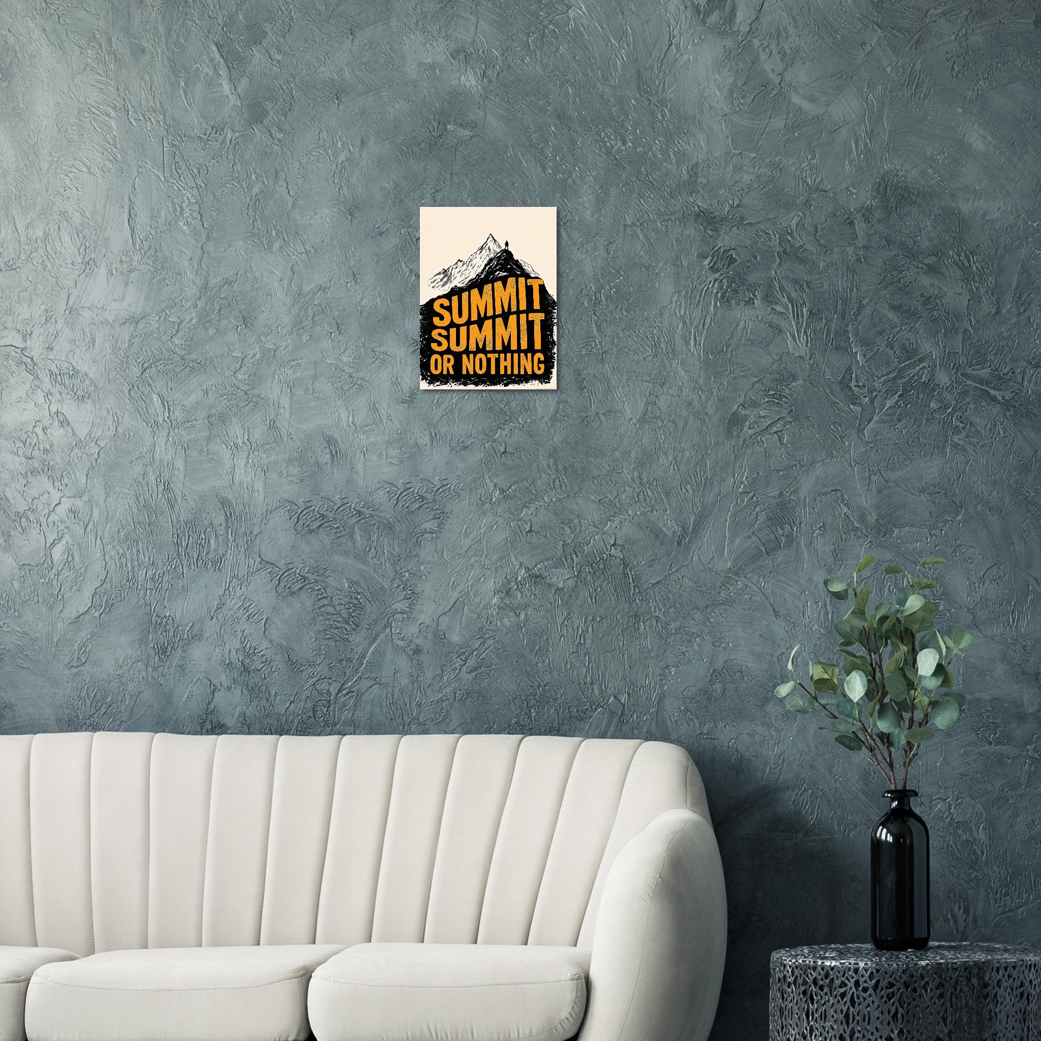 Summit or Nothing Mountain Art Print Art Print — detail view | Wild Thread Co