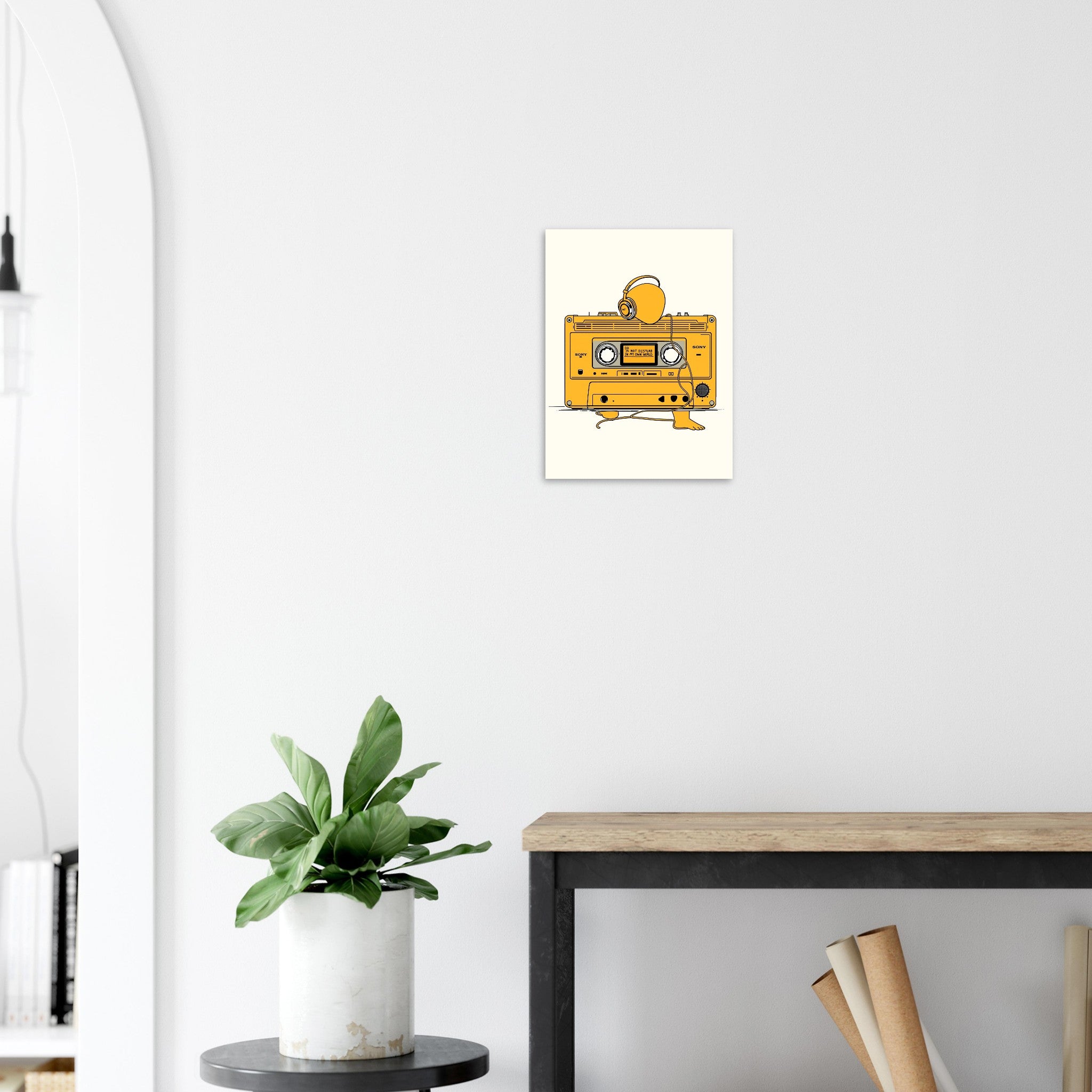 Walkman Introvert Art Print Art Print — detail view | Wild Thread Co