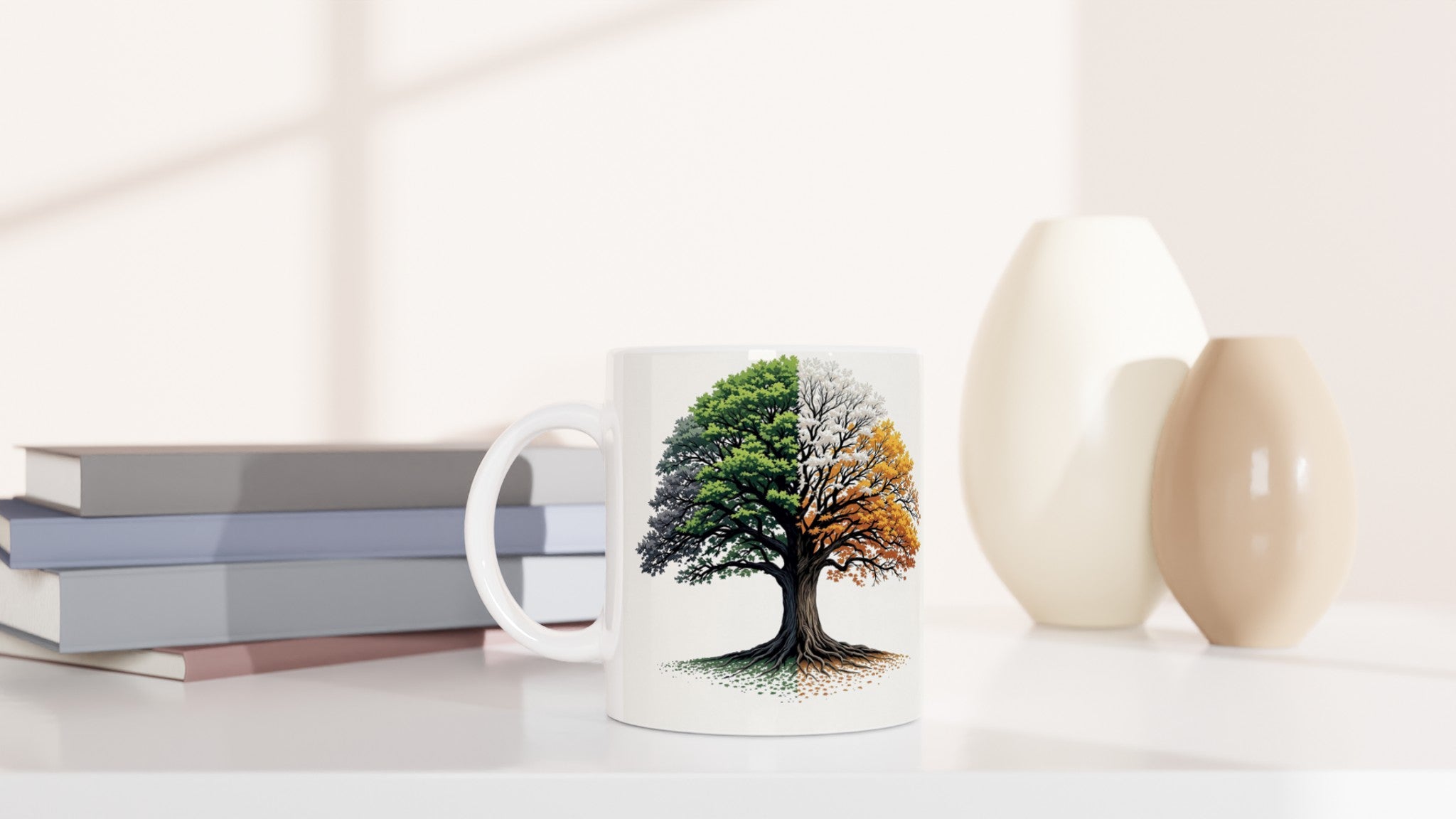 Oak Tree Four Seasons Mug — detail view | Wild Thread Co