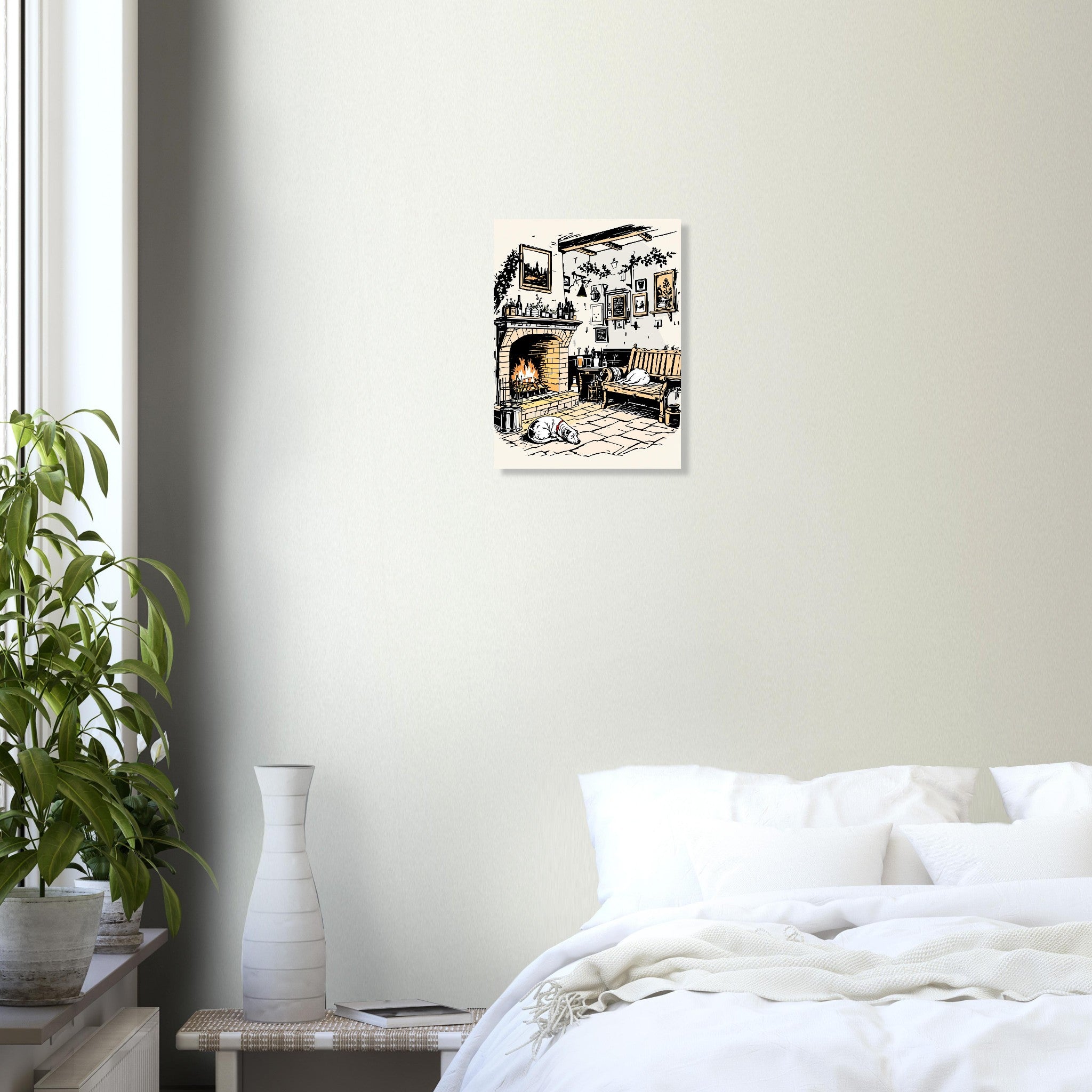 The Best Corner in England Country Pub Art Art Print Poster Wall Art UK UK Gift Art Print — detail view | Wild Thread Co