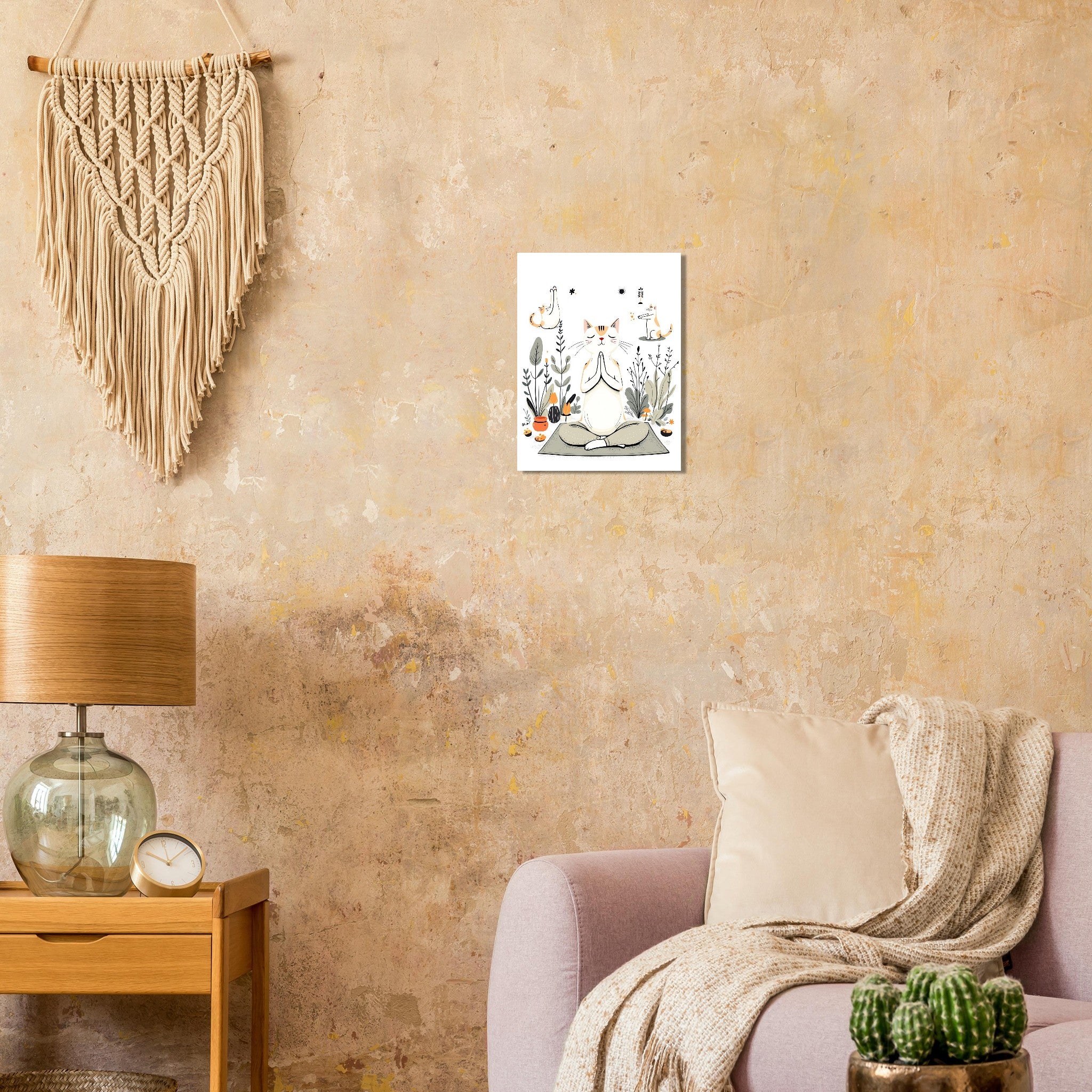 Cat Yoga Poses Art Print Art Print — detail view | Wild Thread Co