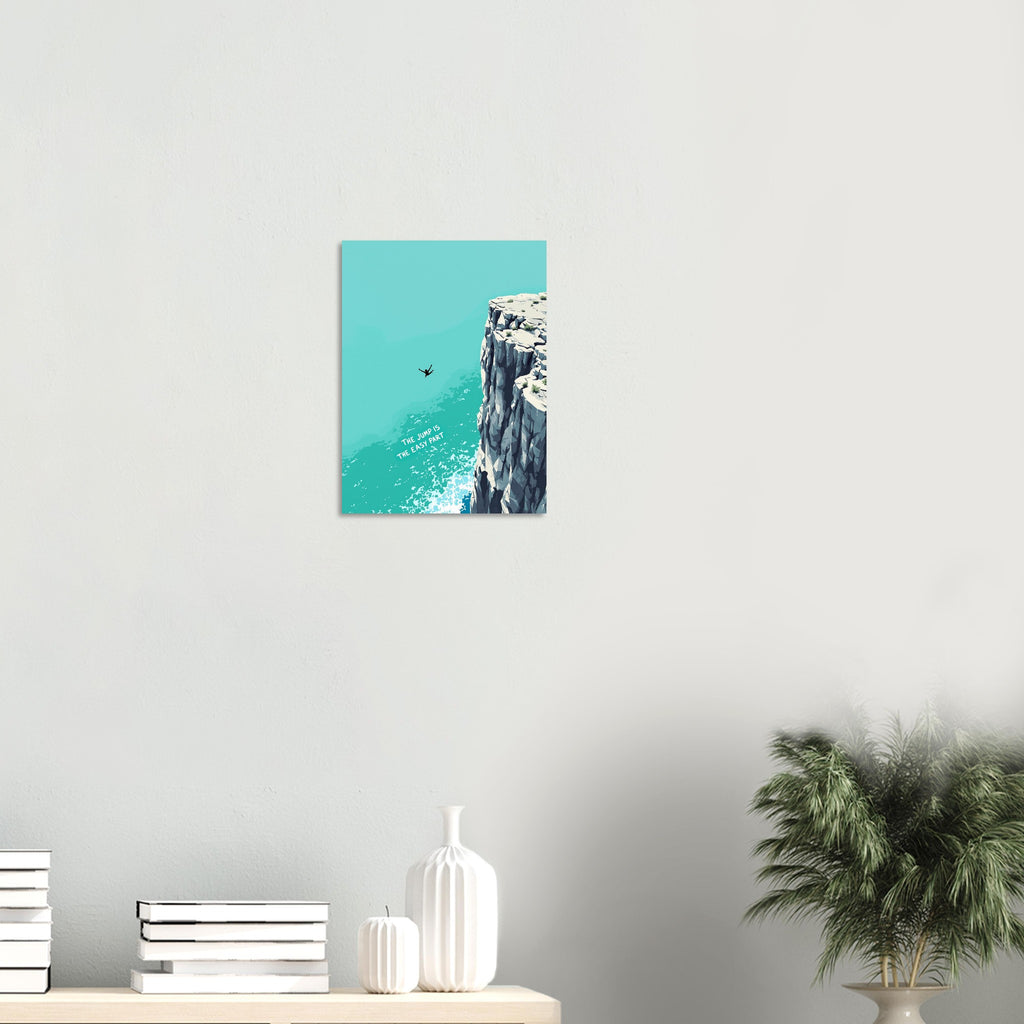 Cliff Jump Adventure Sport Art Print Art Print — detail view | Wild Thread Co