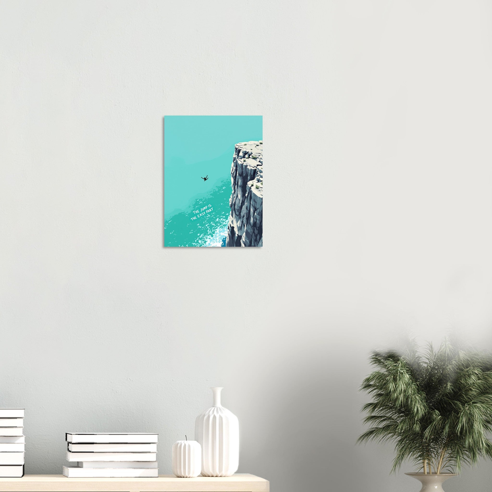 Cliff Jump Adventure Sport Art Print Poster Wall Art UK — Art Print | Wild Thread Co