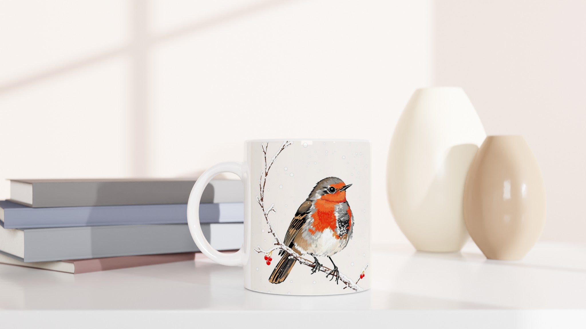 Robin Redbreast Mug — detail view | Wild Thread Co