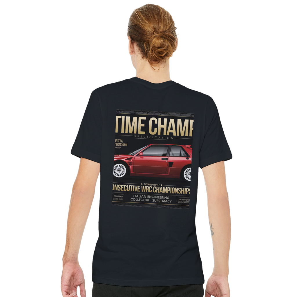 Lancia Delta Integrale 6x Wrc Specification T-Shirt — detail view | Wild Thread Co