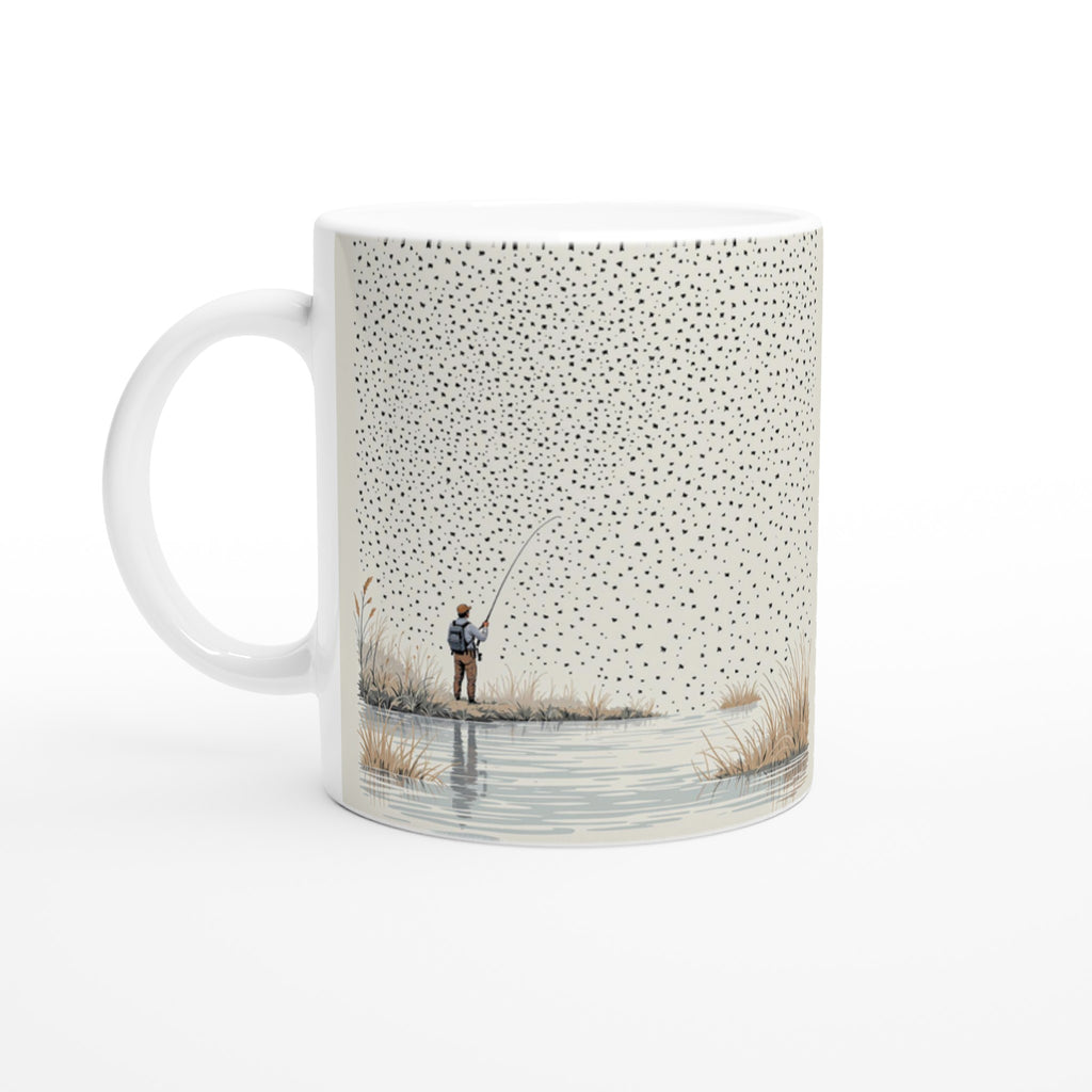 Chalk Stream Trout Rising Mayfly Mug Coffee Tea Ceramic 11oz — Mug | Wild Thread Co