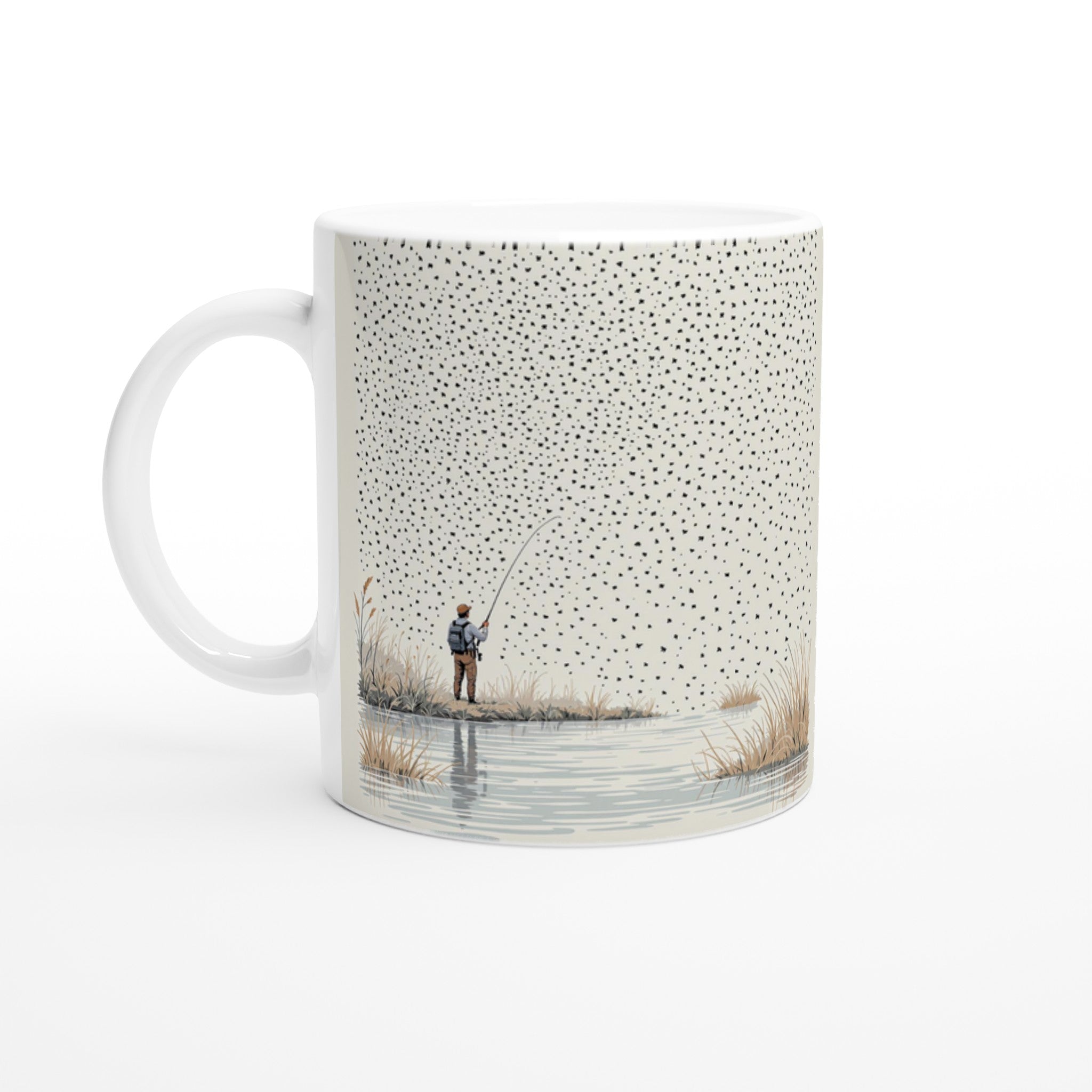 Chalk Stream Trout Rising Mayfly Mug Coffee Tea Ceramic 11oz — Mug | Wild Thread Co