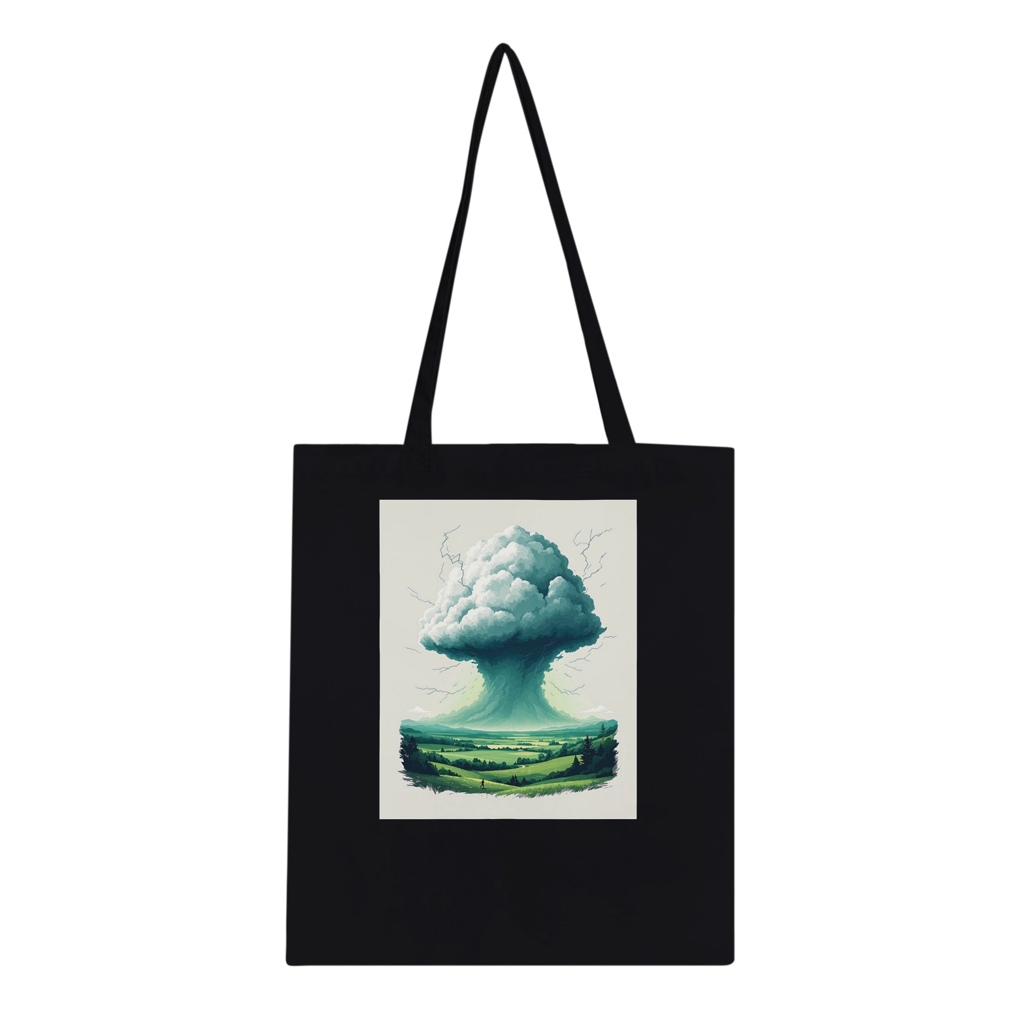 Summer Thunderstorm Valley Anvil Cloud Tote Bag Cotton Shopper UK Tote Bag — detail view | Wild Thread Co