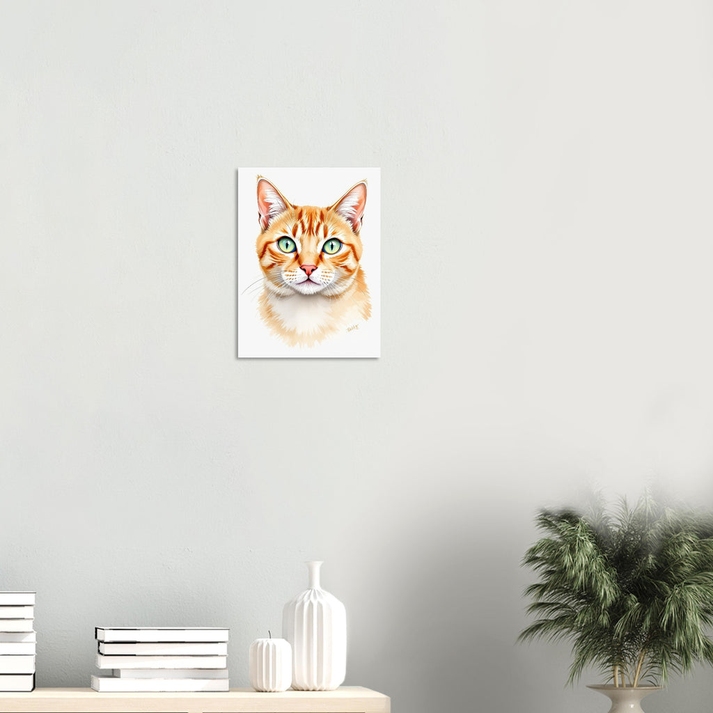 Ginger Tabby Portrait Art Print Poster Wall Art UK — Art Print | Wild Thread Co