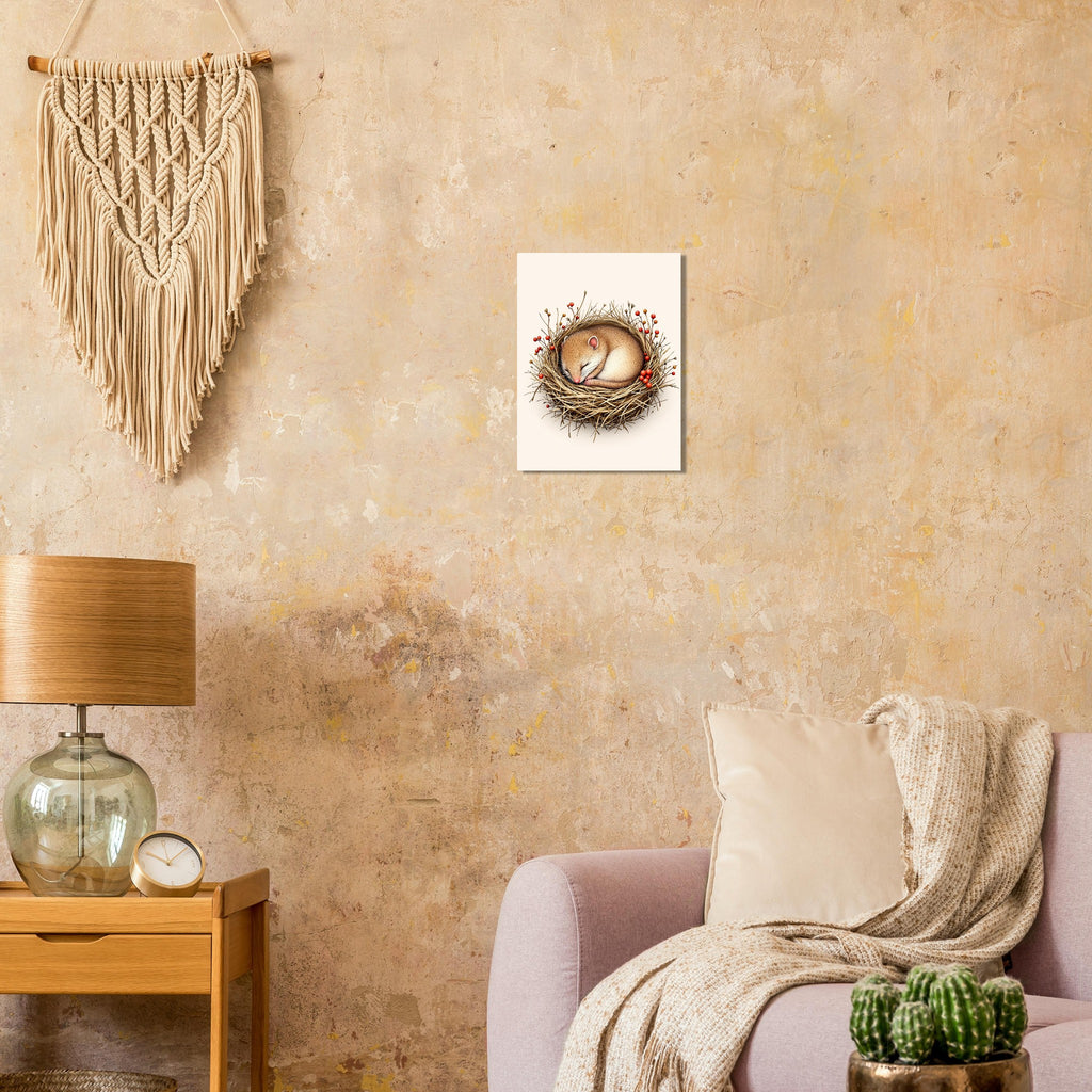 dormouse sleeping — print 280x430mm Art Print — detail view | Wild Thread Co