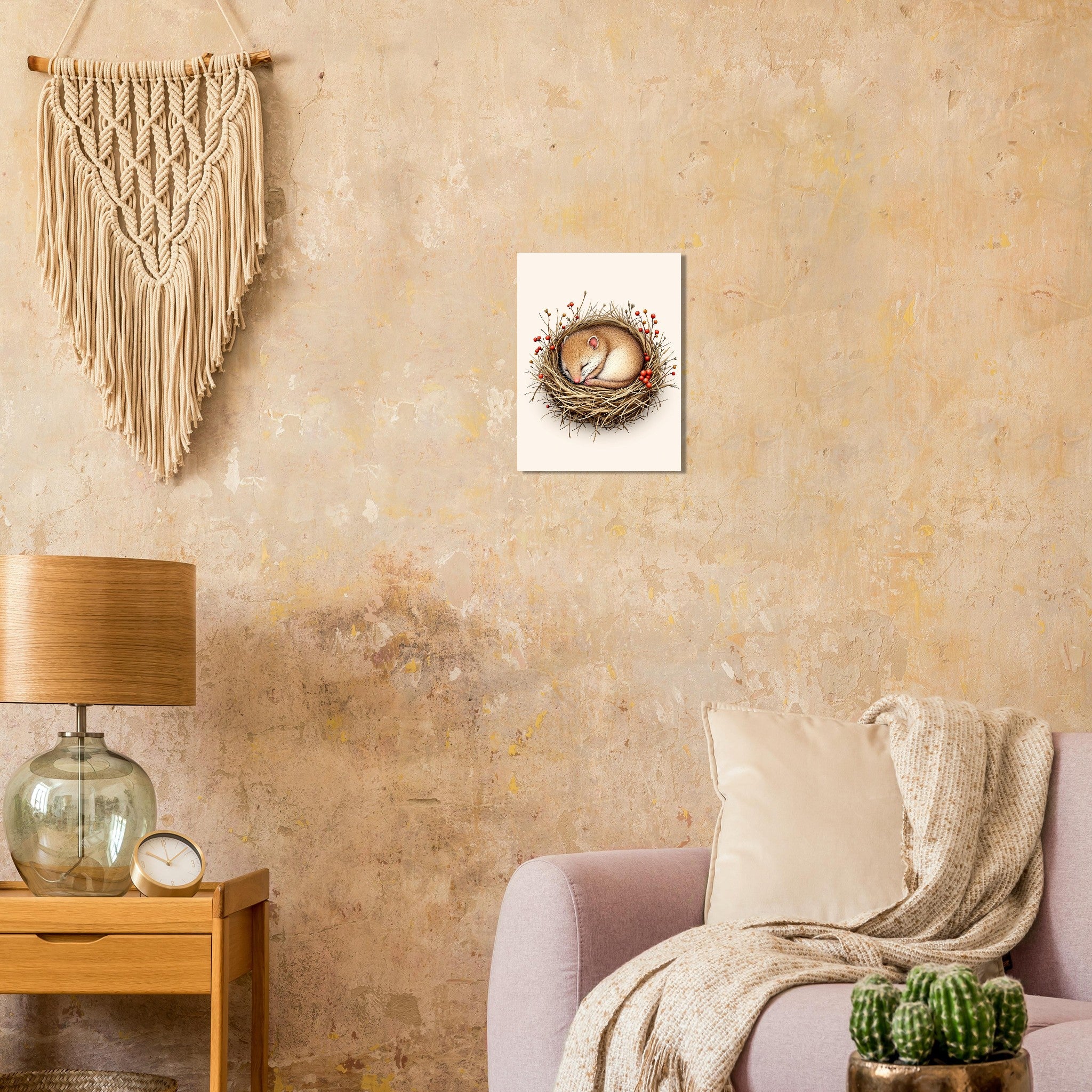dormouse sleeping — print 280x430mm Art Print — detail view | Wild Thread Co